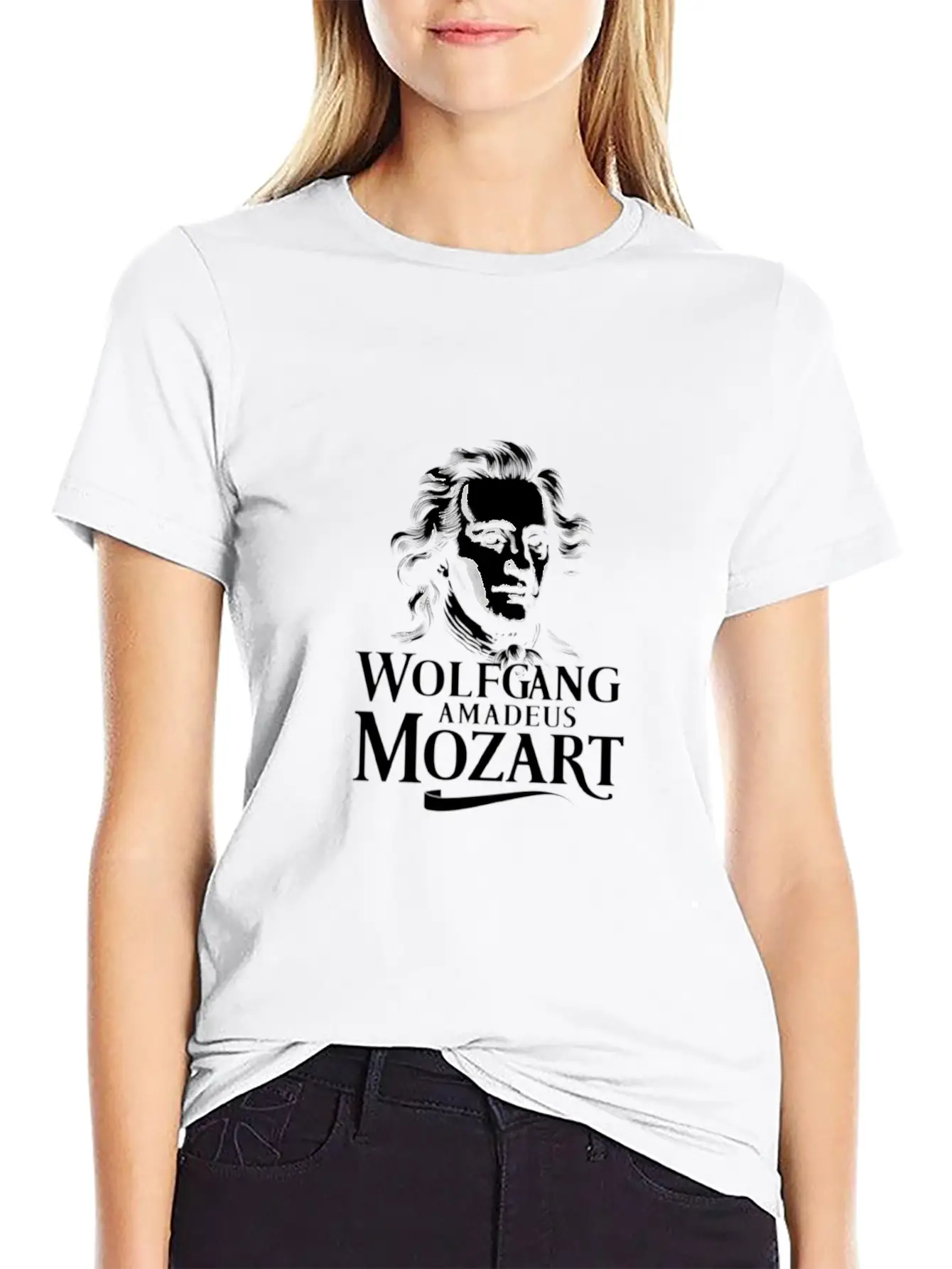 Wolfgang Amadeus Mozart Classical Music Composer Stylish Everyday T-Shirt – Unisex Basic Cotton Tee