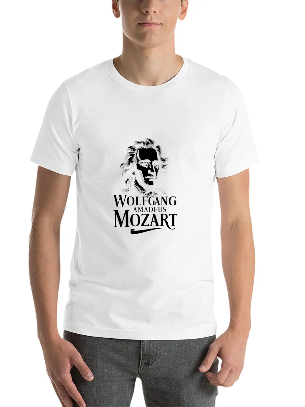Wolfgang Amadeus Mozart Classical Music Composer Stylish Everyday T-Shirt – Unisex Basic Cotton Tee