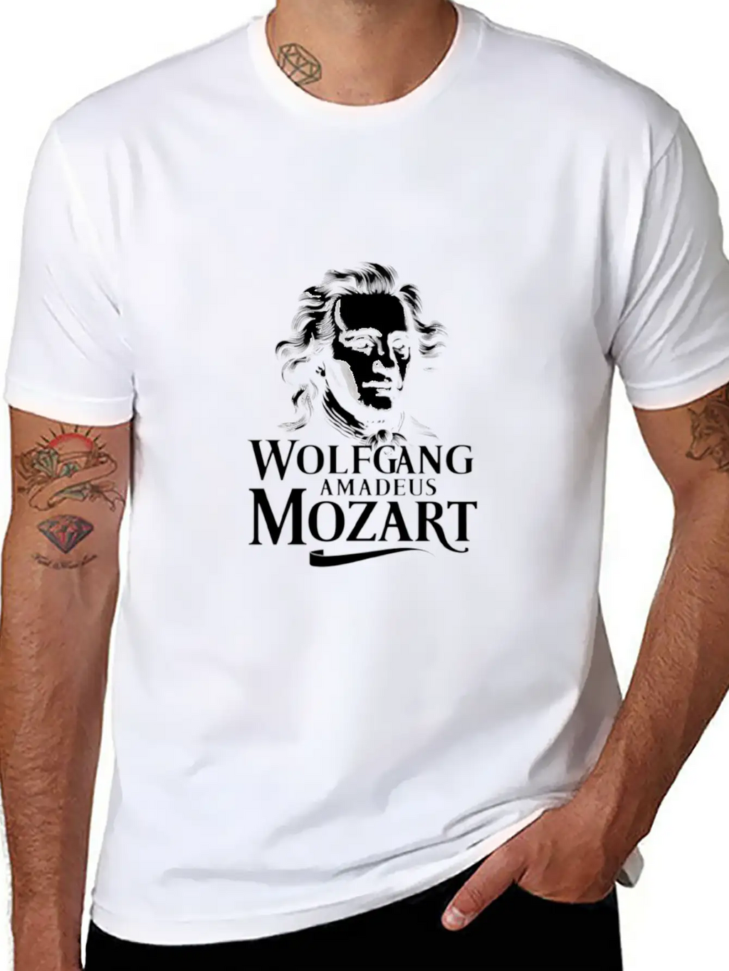 Wolfgang Amadeus Mozart Classical Music Composer Stylish Everyday T-Shirt – Unisex Basic Cotton Tee