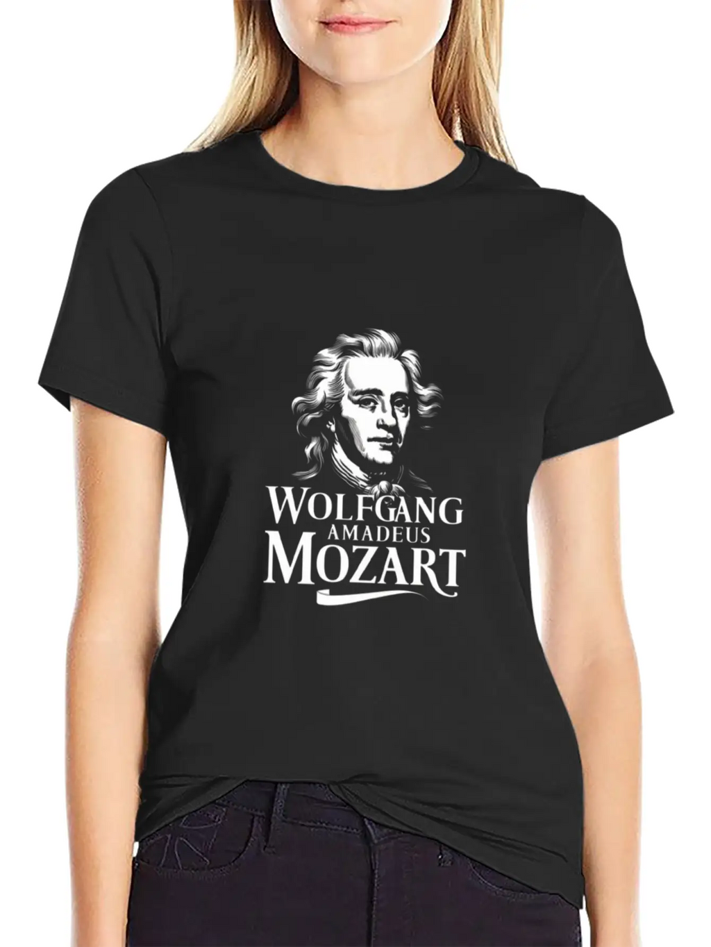 Wolfgang Amadeus Mozart Classical Music Composer Stylish Everyday T-Shirt – Unisex Basic Cotton Tee