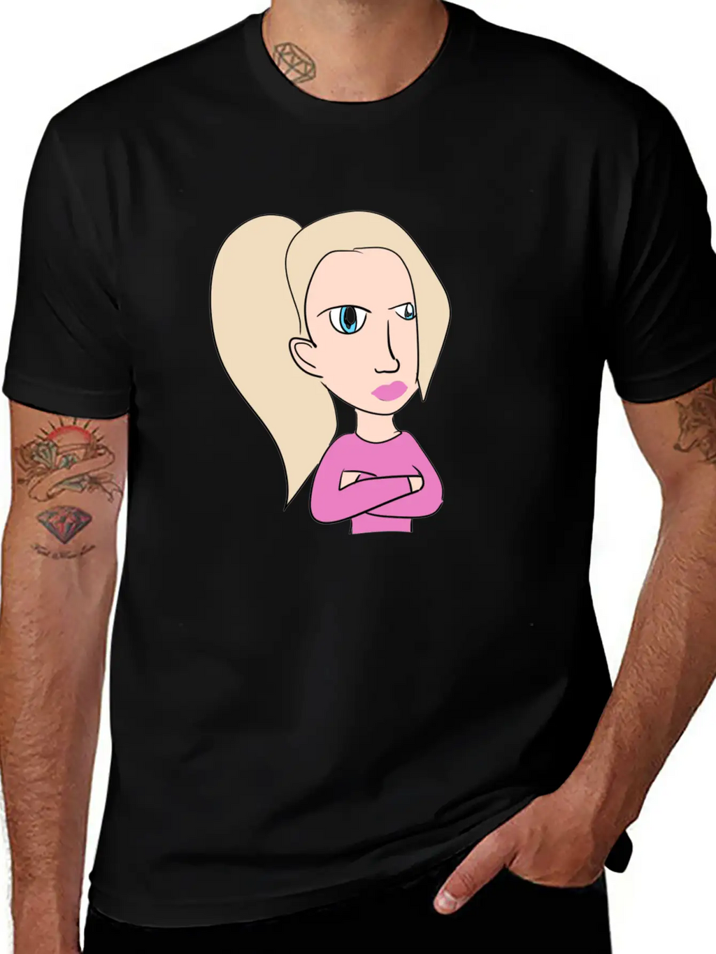 Woman Cartoon Inspiration Breathable Graphic T-Shirt – Perfect For Casual Days