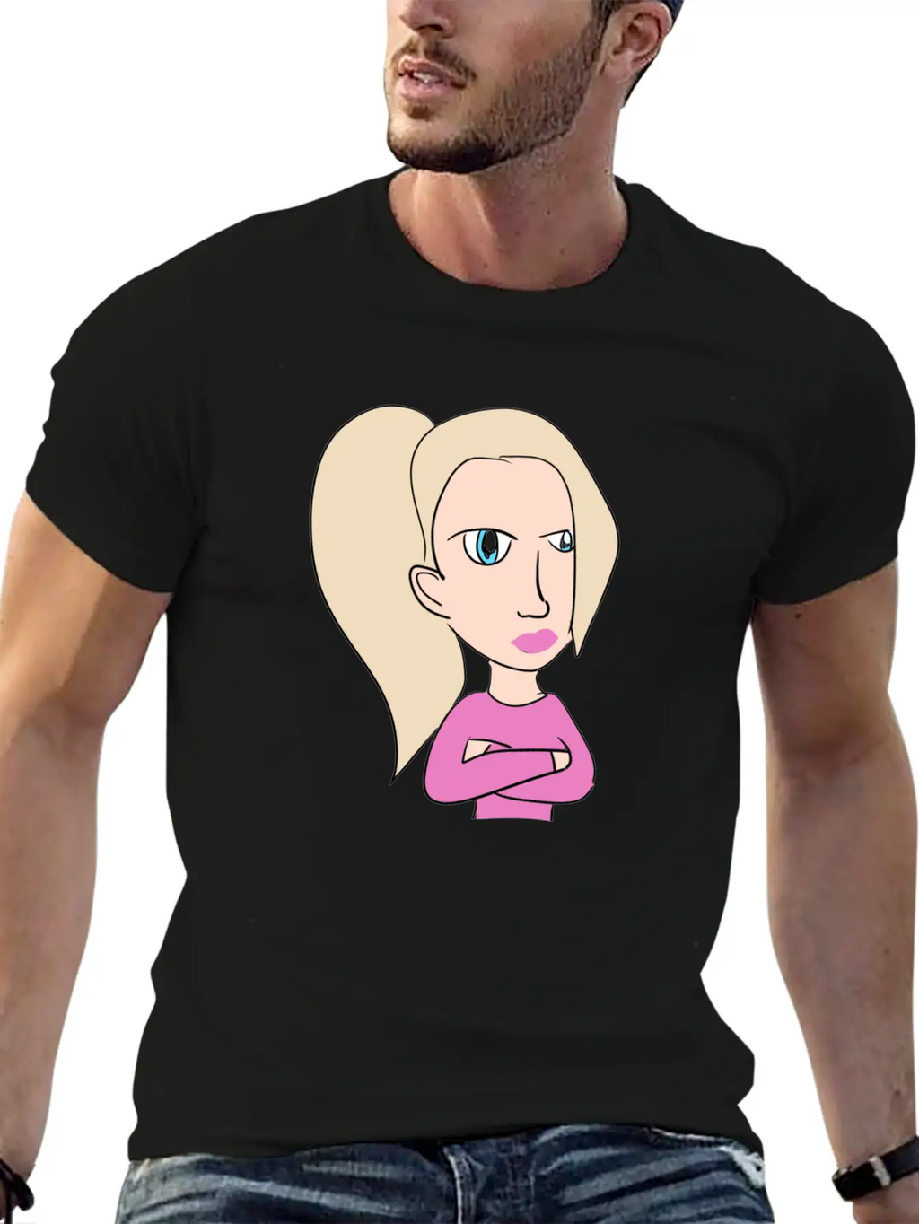 Woman Cartoon Inspiration Breathable Graphic T-Shirt – Perfect For Casual Days
