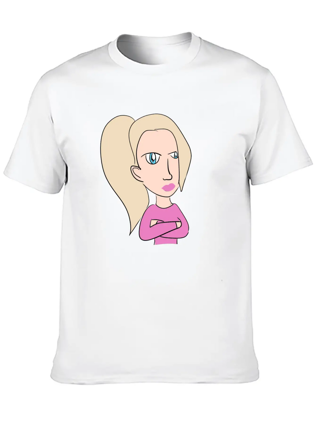 Woman Cartoon Inspiration Breathable Graphic T-Shirt – Perfect For Casual Days