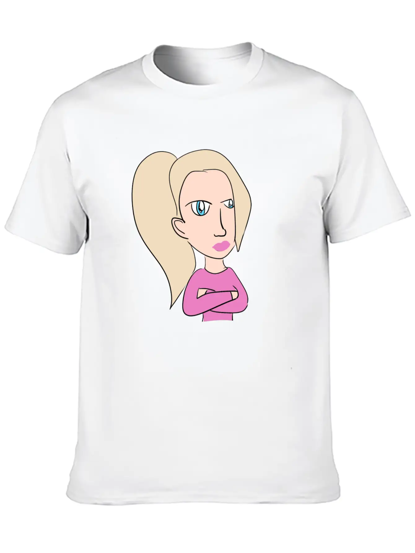 Woman Cartoon Inspiration Breathable Graphic T-Shirt – Perfect For Casual Days