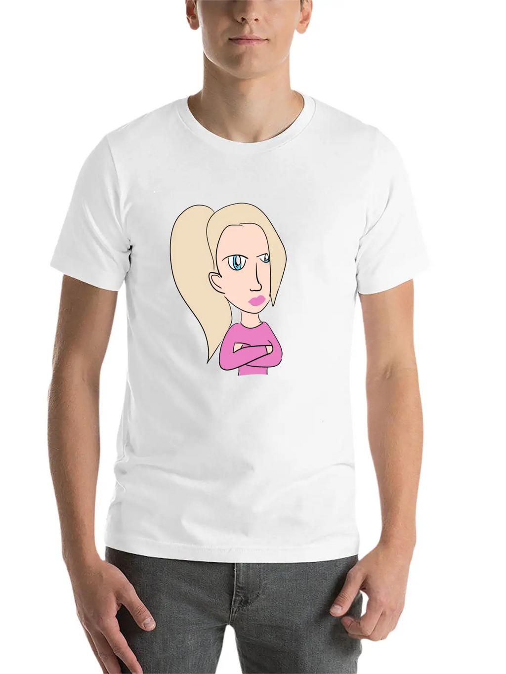 Woman Cartoon Inspiration Breathable Graphic T-Shirt – Perfect For Casual Days