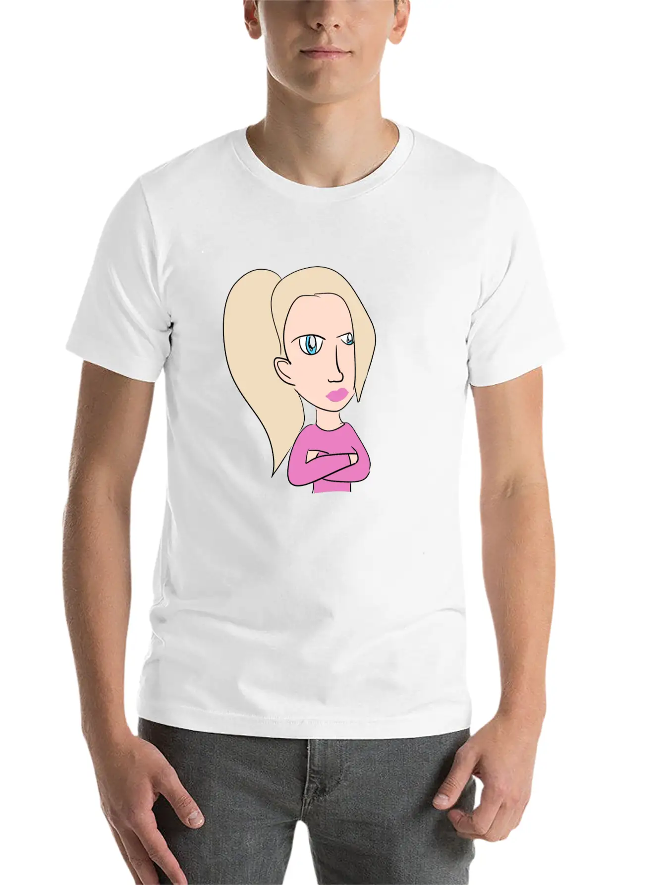 Woman Cartoon Inspiration Breathable Graphic T-Shirt – Perfect For Casual Days