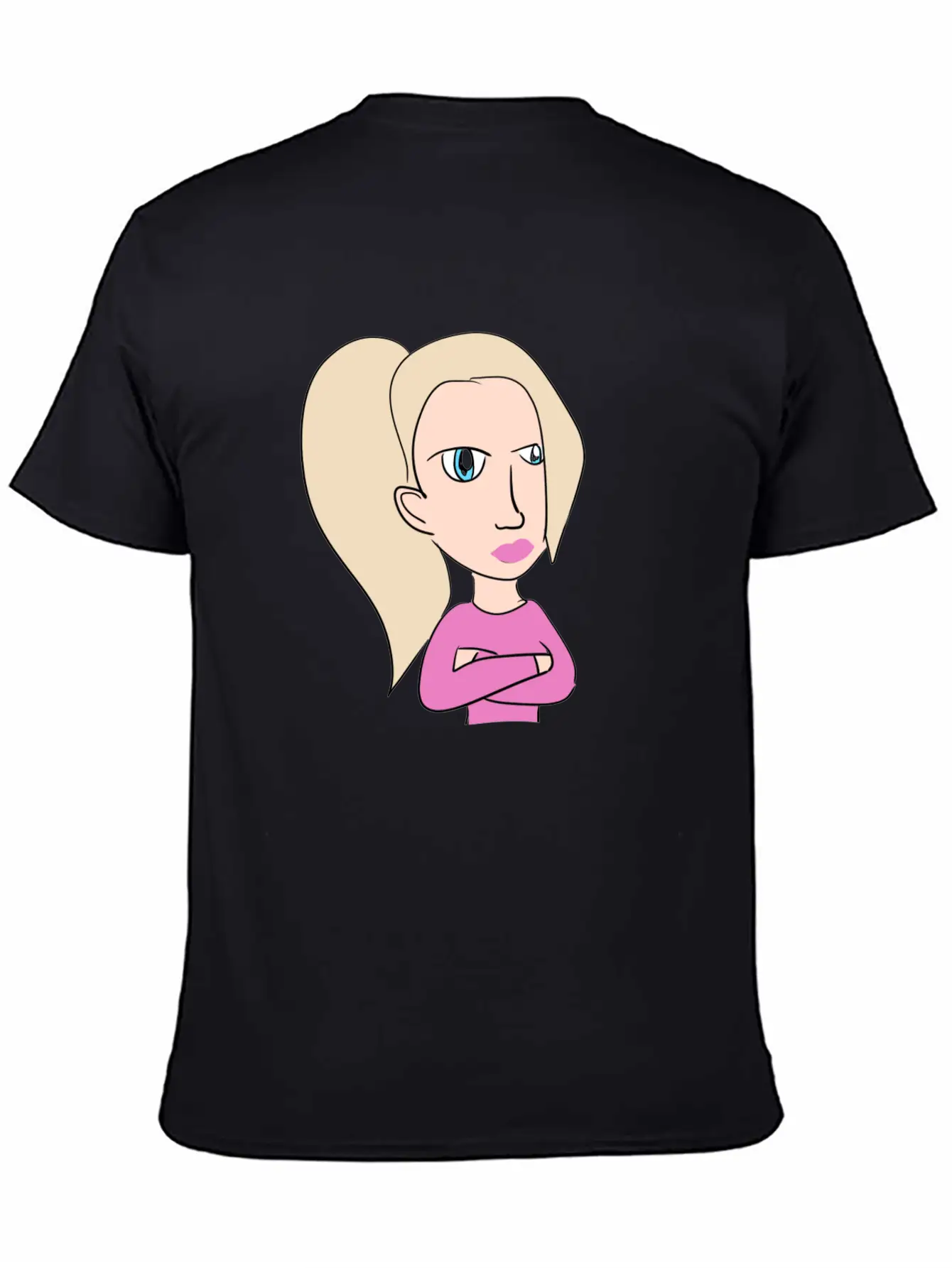 Woman Cartoon Inspiration Breathable Graphic T-Shirt – Perfect For Casual Days