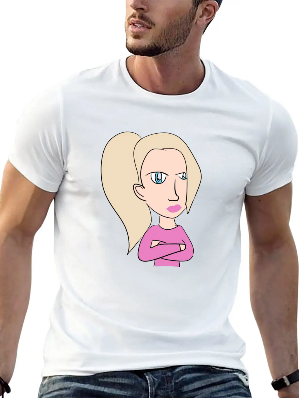 Woman Cartoon Inspiration Breathable Graphic T-Shirt – Perfect For Casual Days