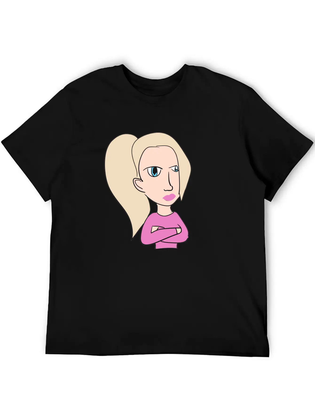 Woman Cartoon Inspiration Breathable Graphic T-Shirt – Perfect For Casual Days