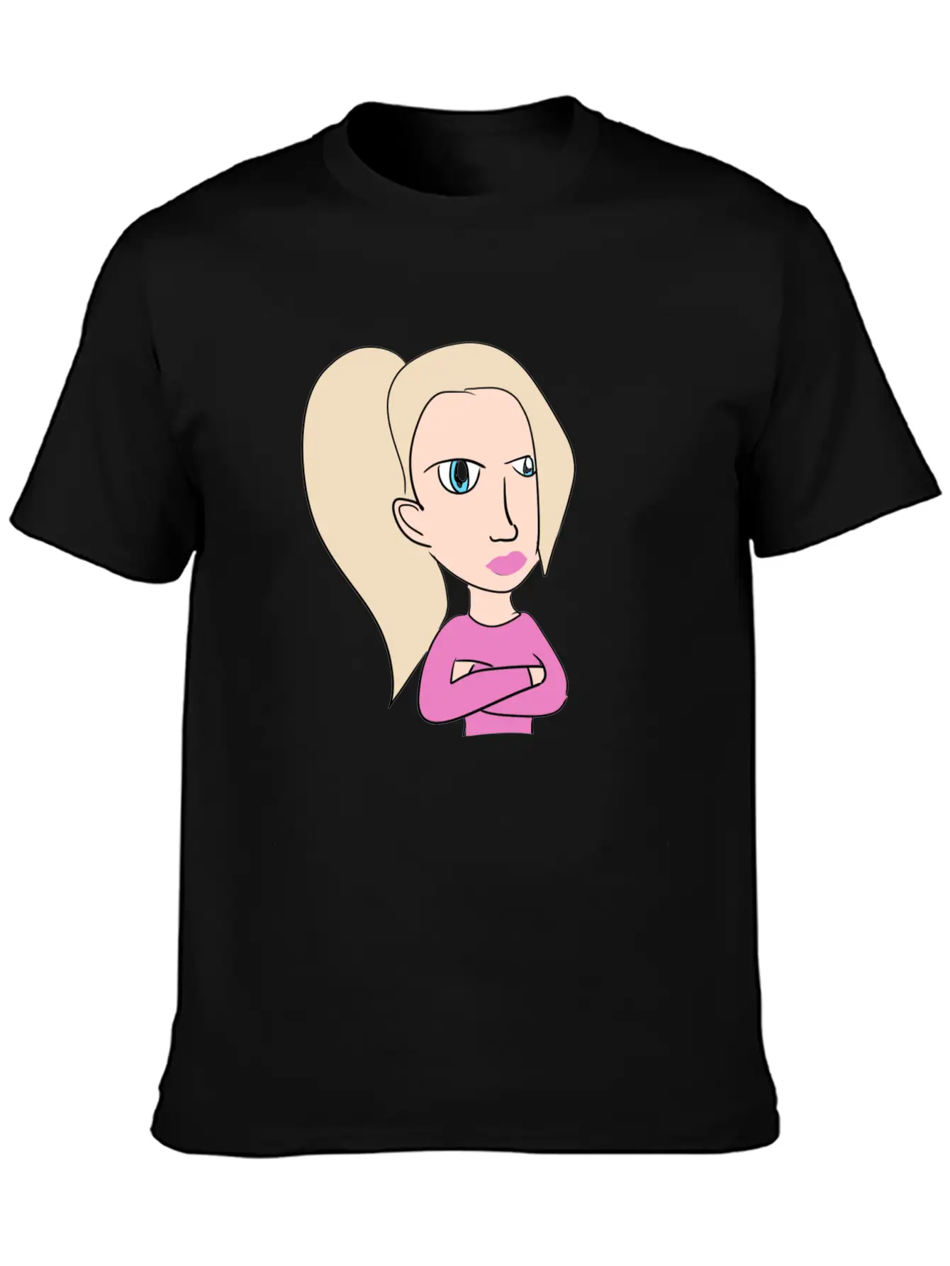Woman Cartoon Inspiration Breathable Graphic T-Shirt – Perfect For Casual Days