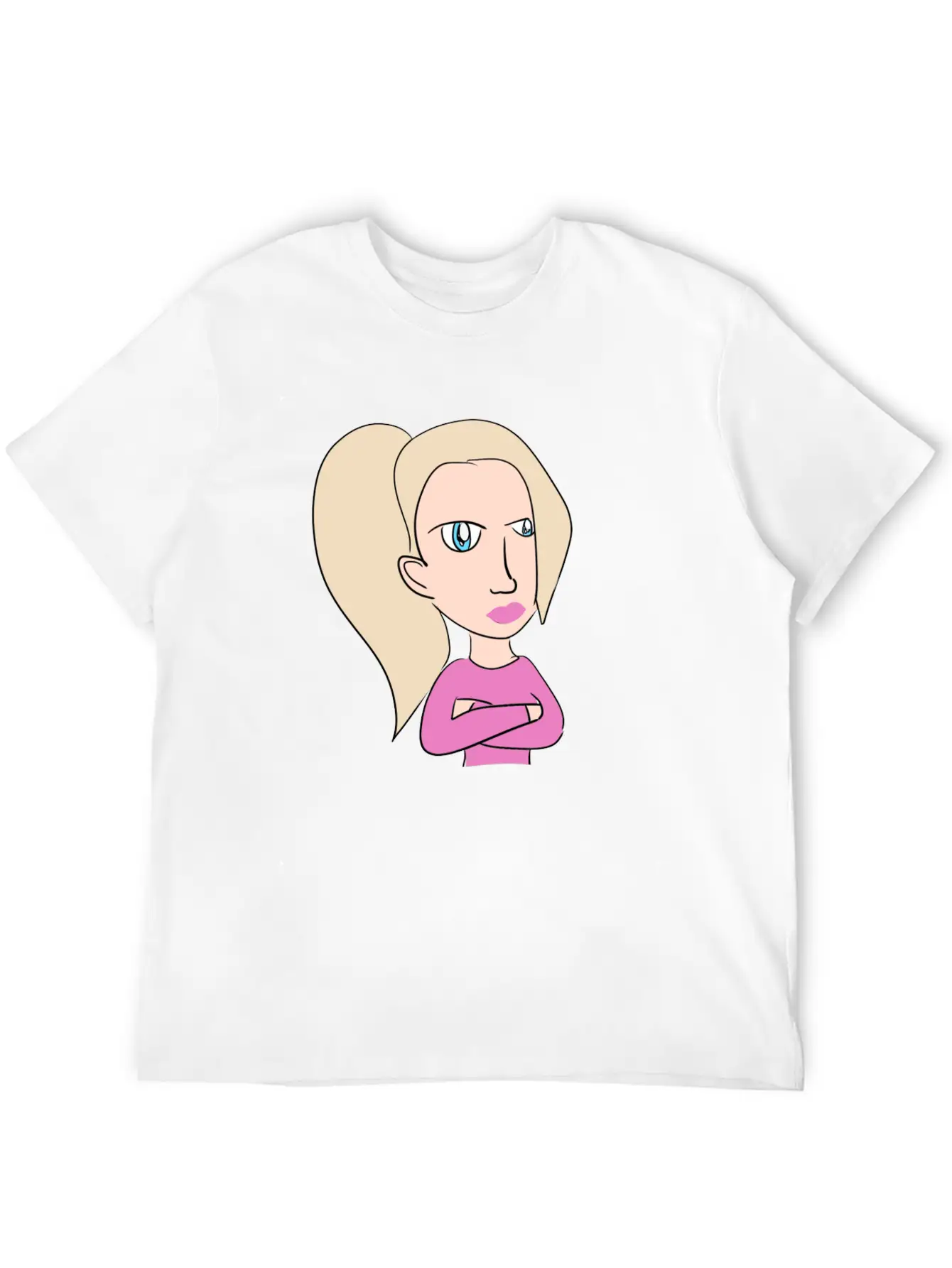 Woman Cartoon Inspiration Breathable Graphic T-Shirt – Perfect For Casual Days