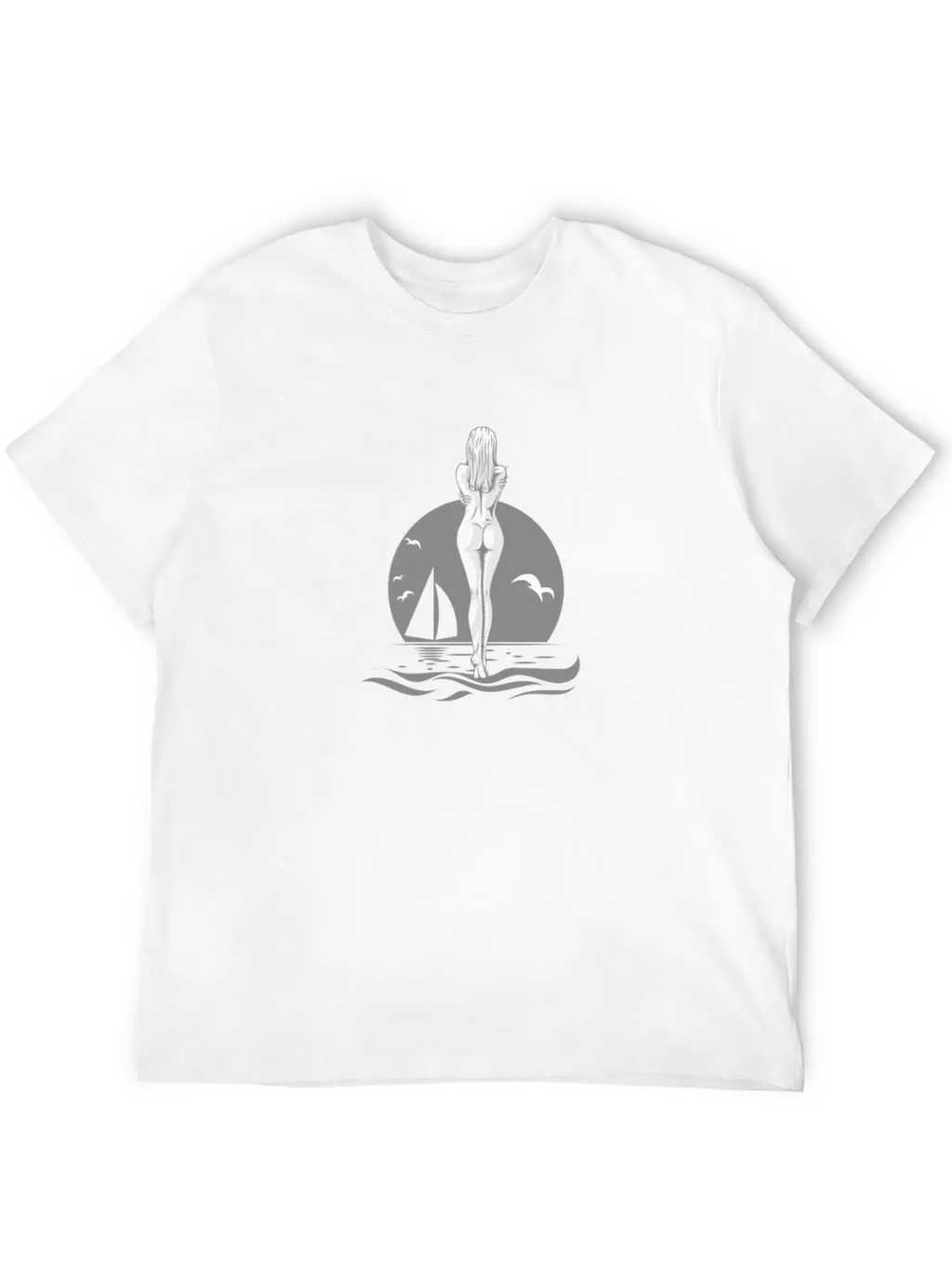 WOMAN ON THE BEACH ON SUNRISE BEACH GIFT IDEA Timeless Short Sleeve Tee – Comfy And Minimalist Design