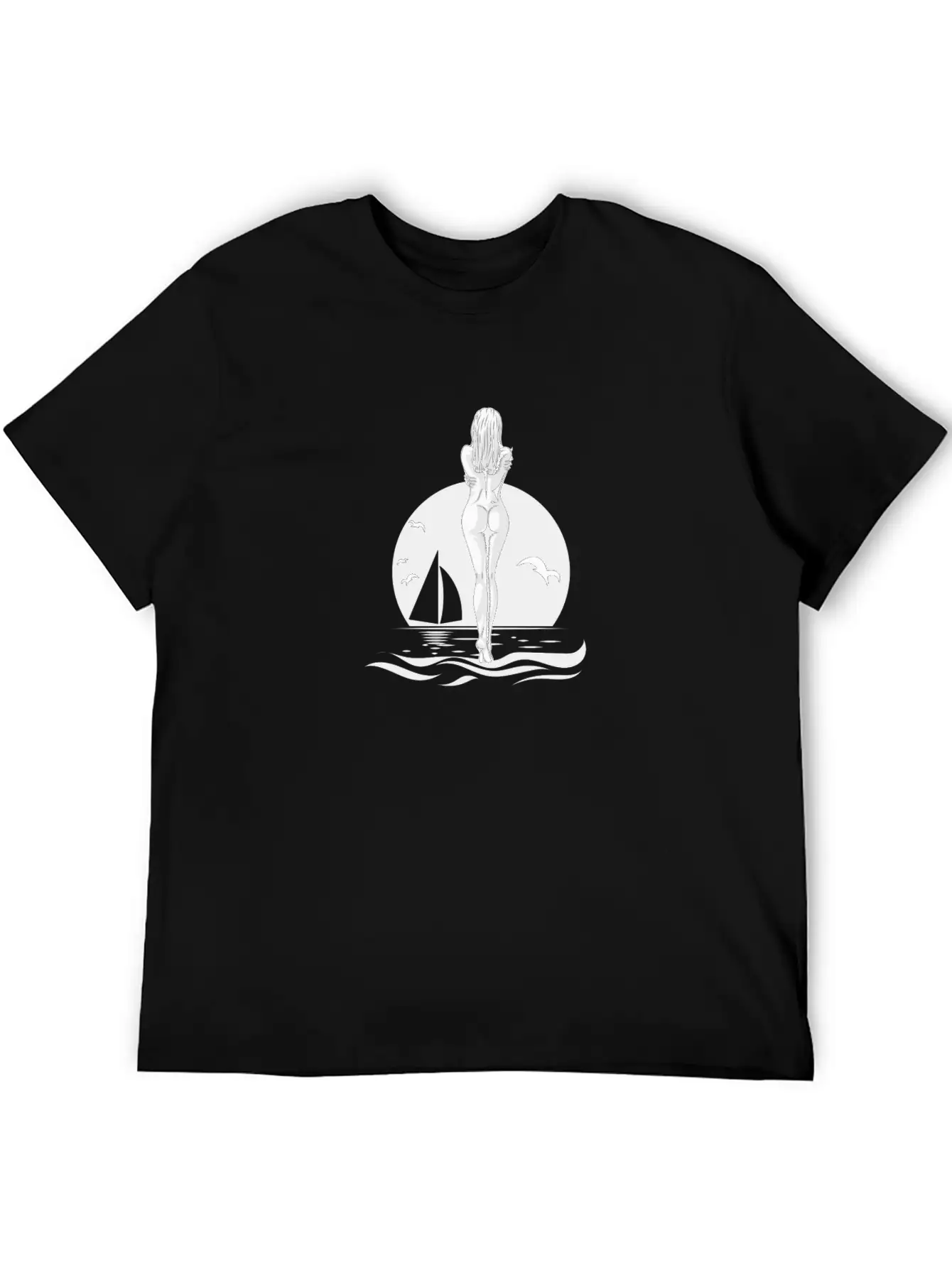 WOMAN ON THE BEACH ON SUNRISE BEACH GIFT IDEA Timeless Short Sleeve Tee – Comfy And Minimalist Design