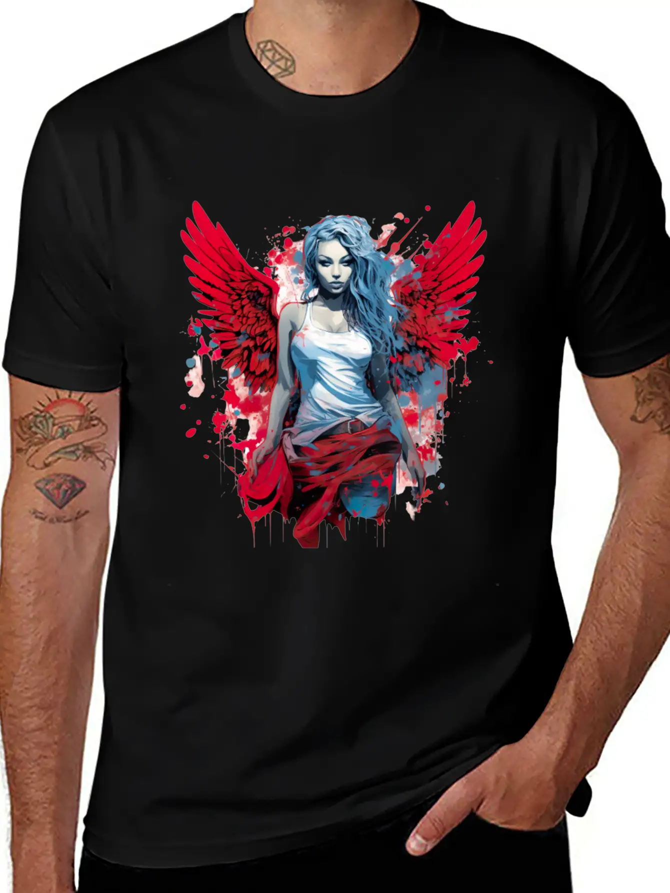 Woman With Angel Wings Angel Esoteric Wings Classic Cotton Tee – Unisex Comfort For Any Season