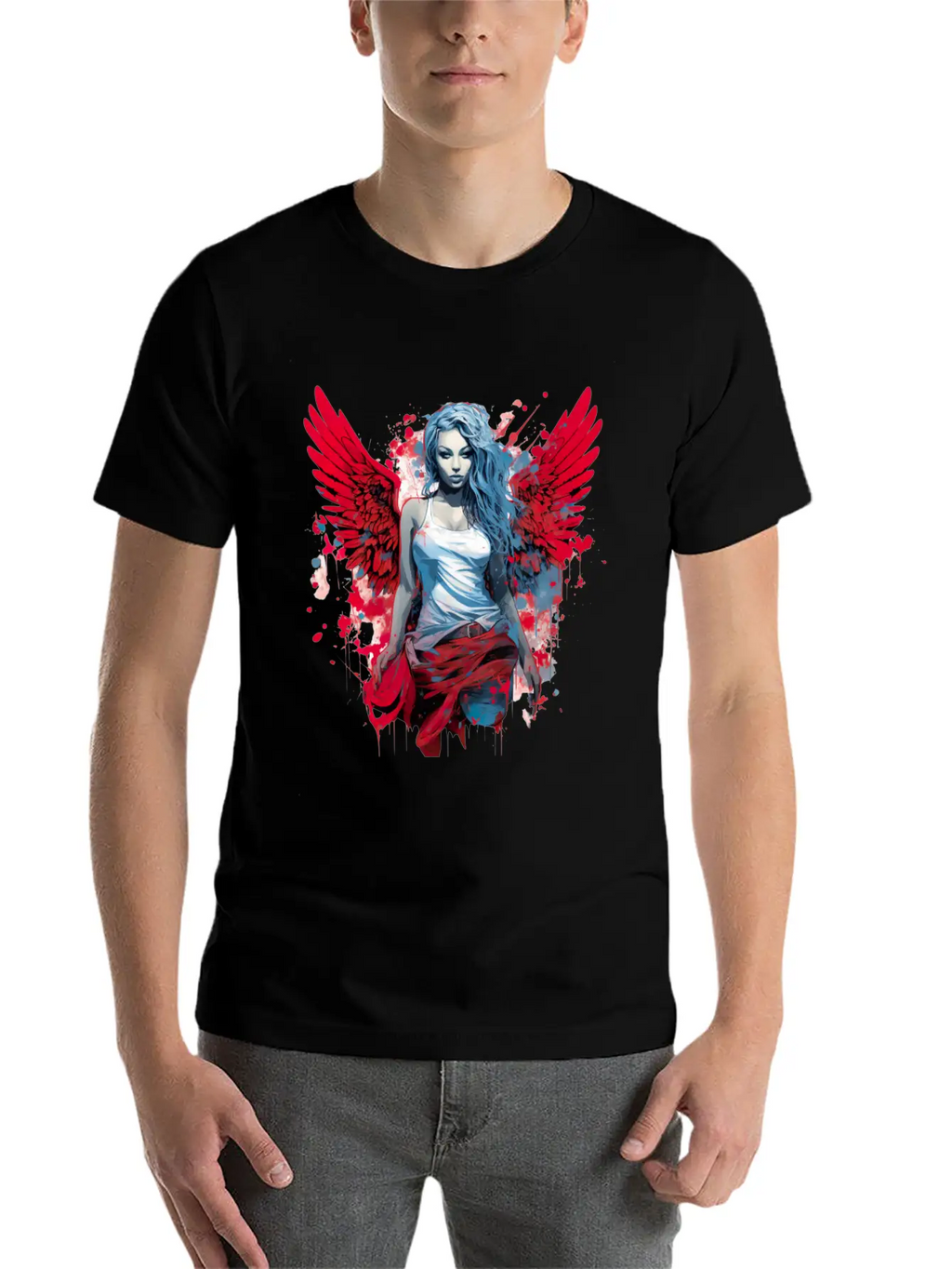 Woman With Angel Wings Angel Esoteric Wings Classic Cotton Tee – Unisex Comfort For Any Season