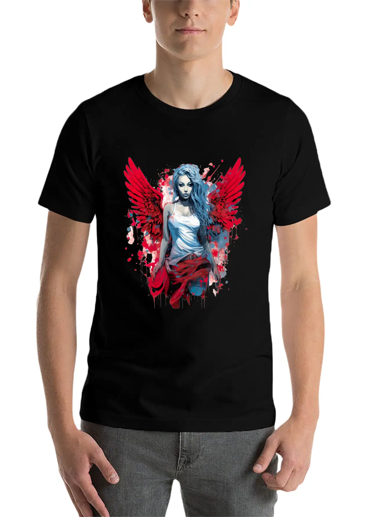 Woman With Angel Wings Angel Esoteric Wings Classic Cotton Tee – Unisex Comfort For Any Season