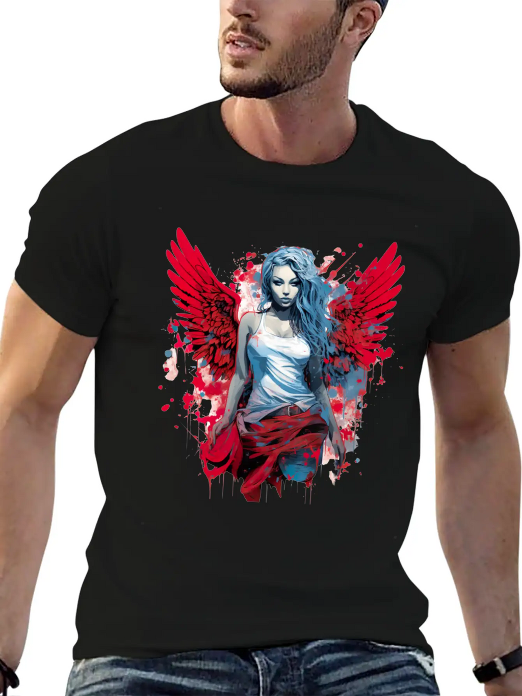 Woman With Angel Wings Angel Esoteric Wings Classic Cotton Tee – Unisex Comfort For Any Season