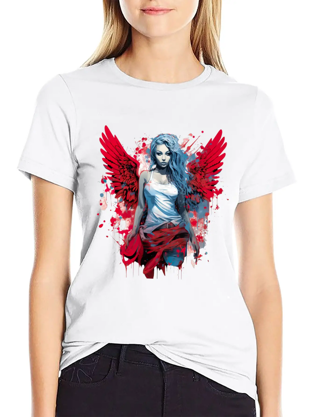 Woman With Angel Wings Angel Esoteric Wings Classic Cotton Tee – Unisex Comfort For Any Season