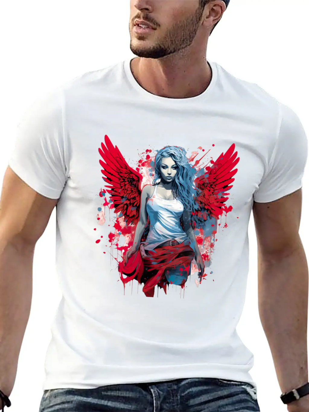 Woman With Angel Wings Angel Esoteric Wings Classic Cotton Tee – Unisex Comfort For Any Season