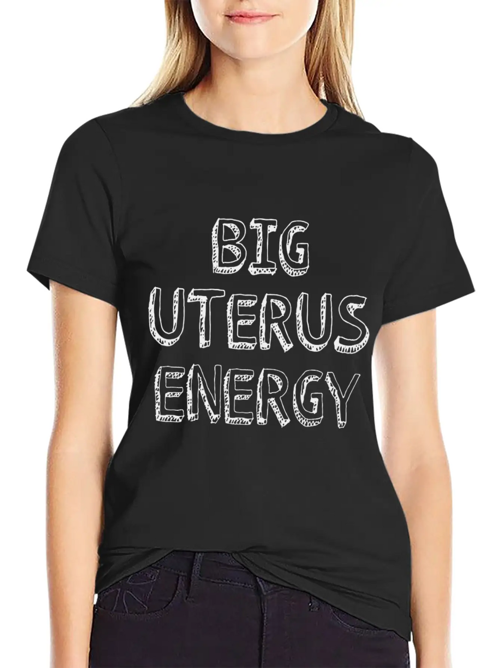Women Big Energy Basic Graphic T-Shirt – Daily Comfort In Soft Cotton