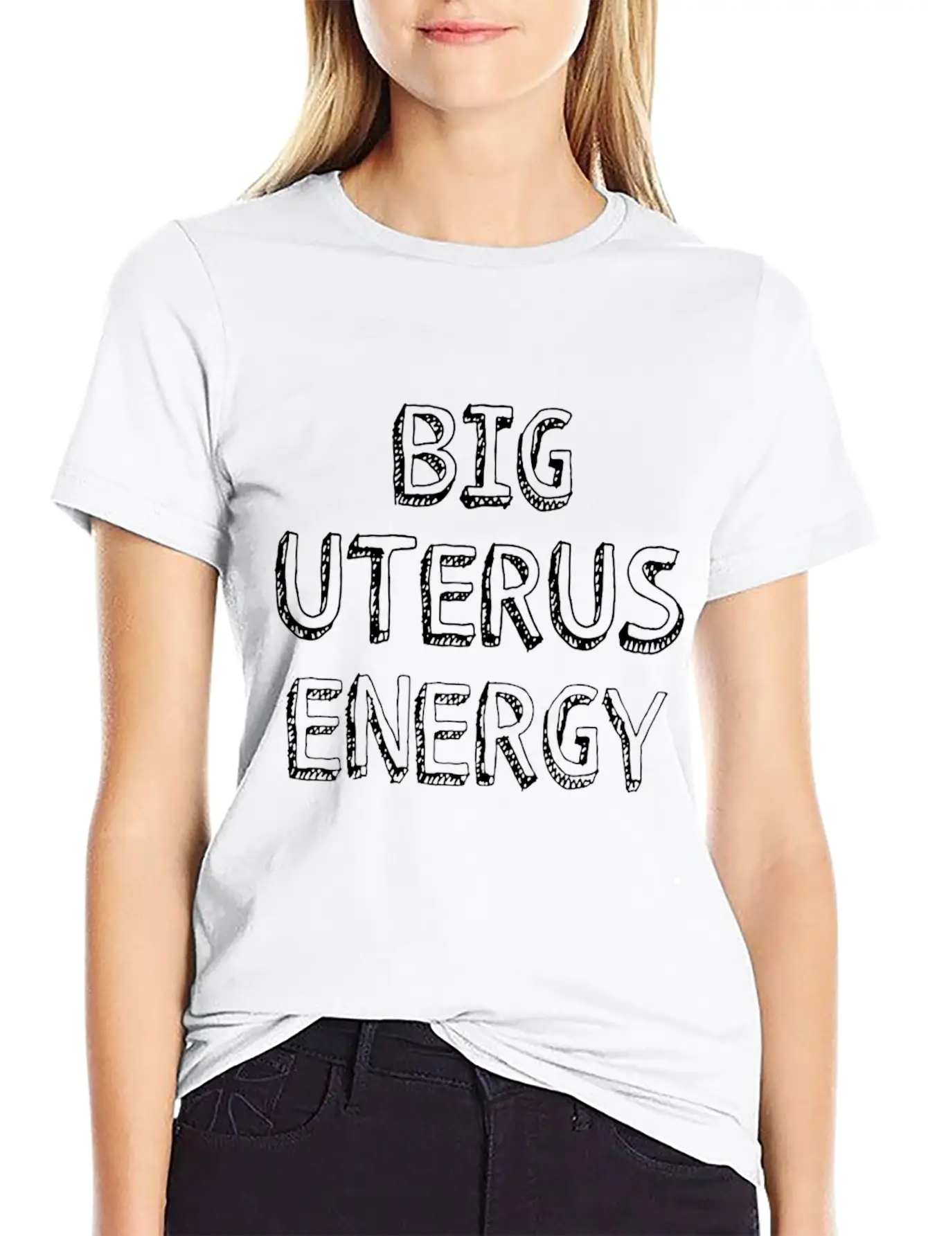 Women Big Energy Basic Graphic T-Shirt – Daily Comfort In Soft Cotton