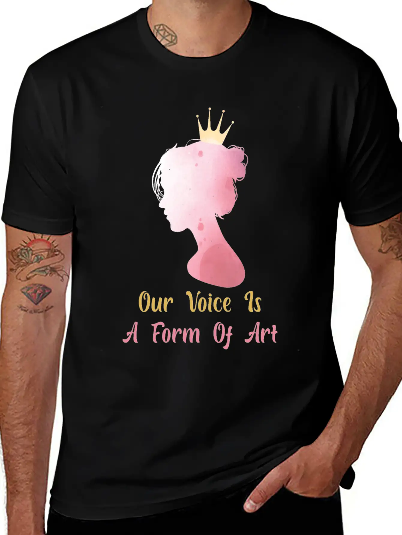 Women Empowerment - Our Voice Is A Form Of Art - Classic Cotton Tee – Unisex Comfort For Any Season