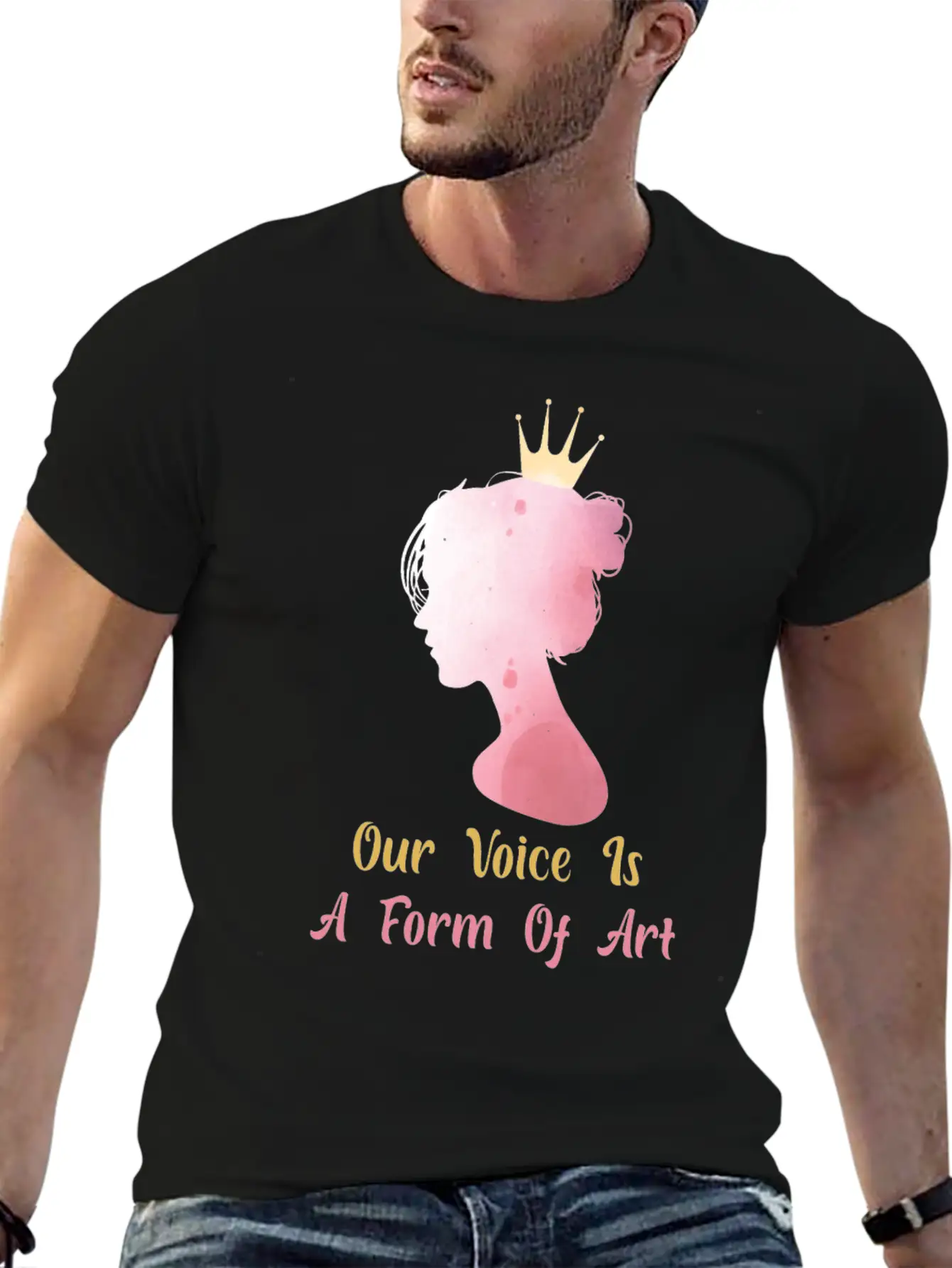 Women Empowerment - Our Voice Is A Form Of Art - Classic Cotton Tee – Unisex Comfort For Any Season