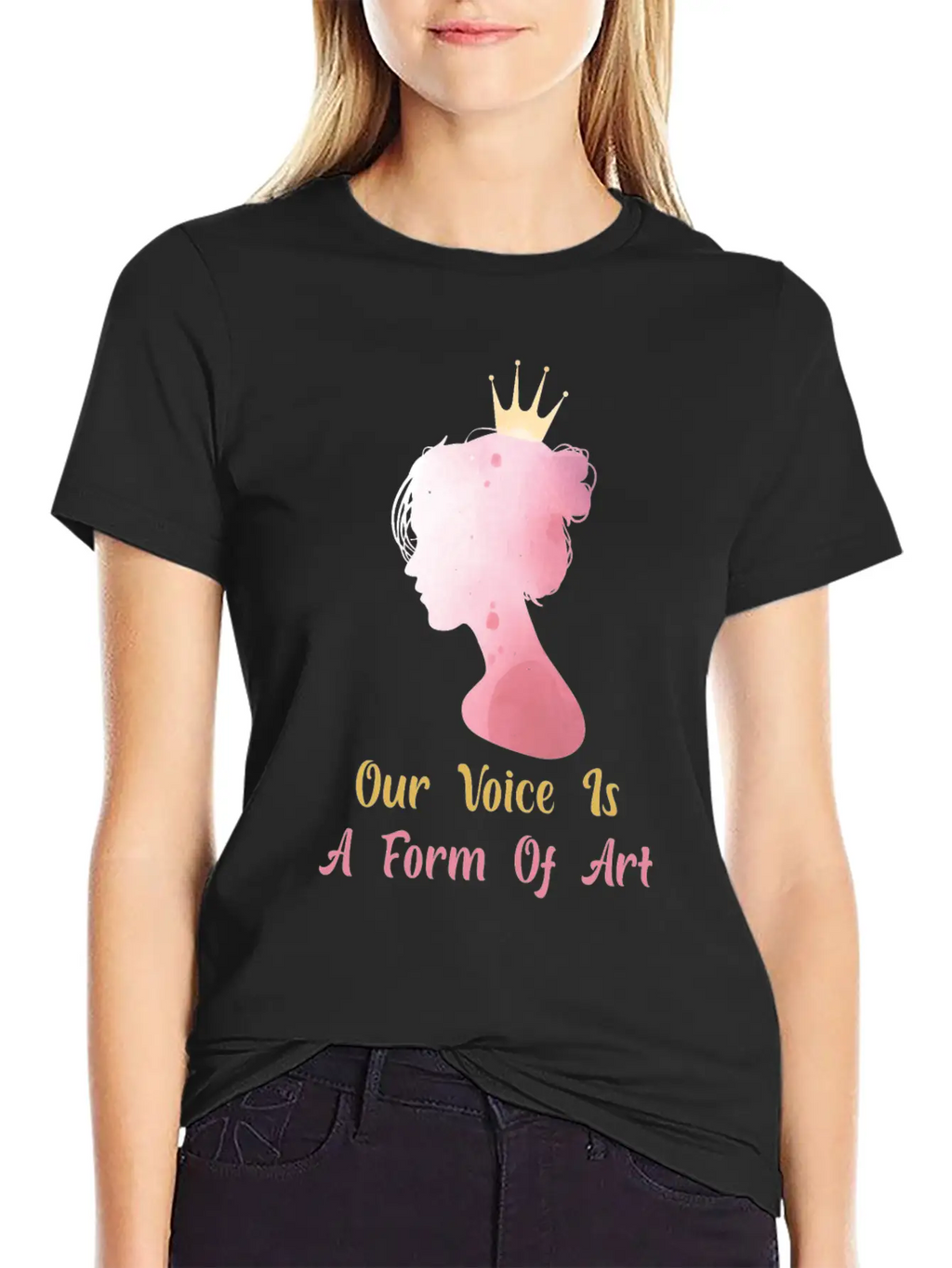 Women Empowerment - Our Voice Is A Form Of Art - Classic Cotton Tee – Unisex Comfort For Any Season
