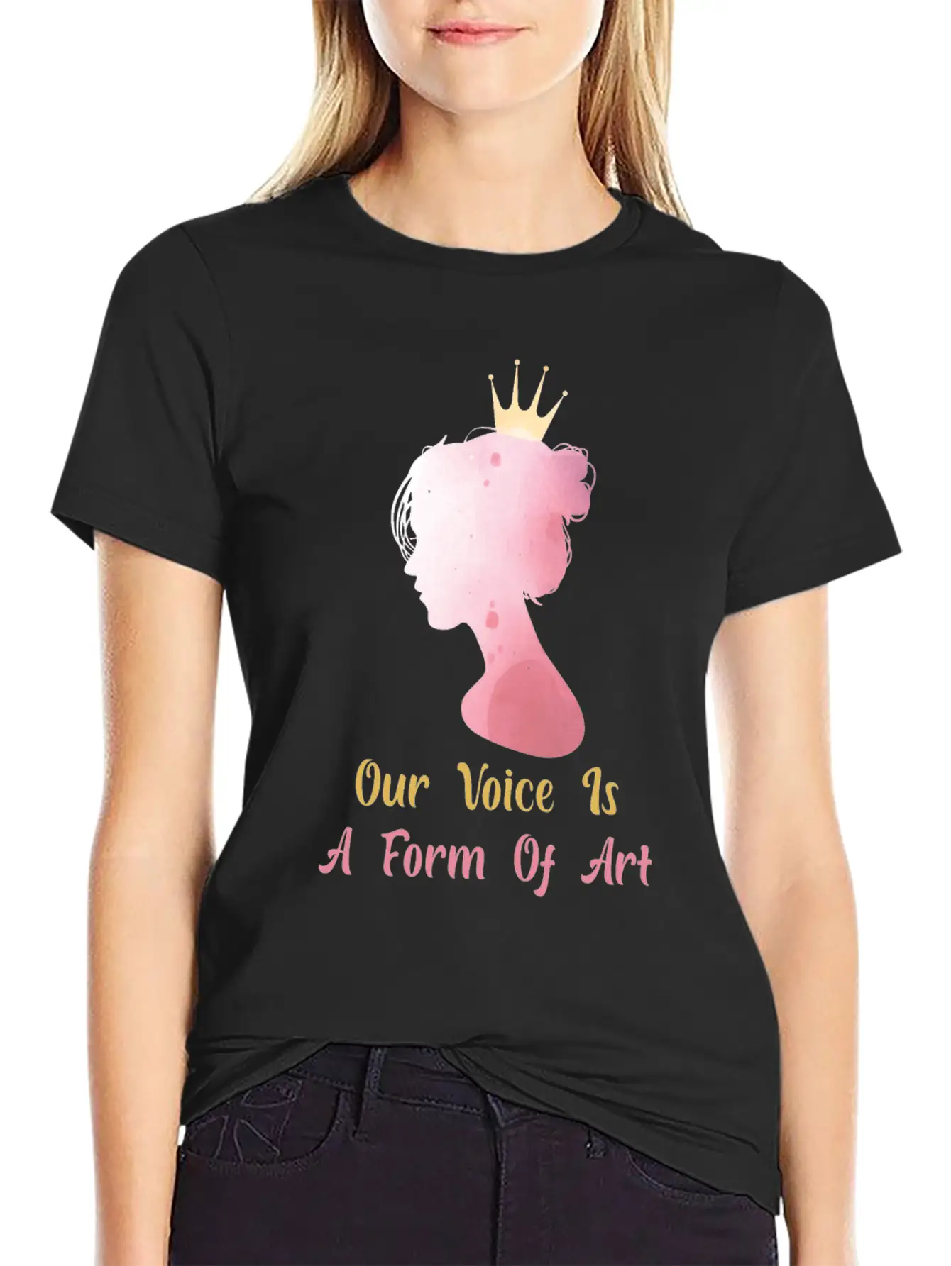 Women Empowerment - Our Voice Is A Form Of Art - Classic Cotton Tee – Unisex Comfort For Any Season