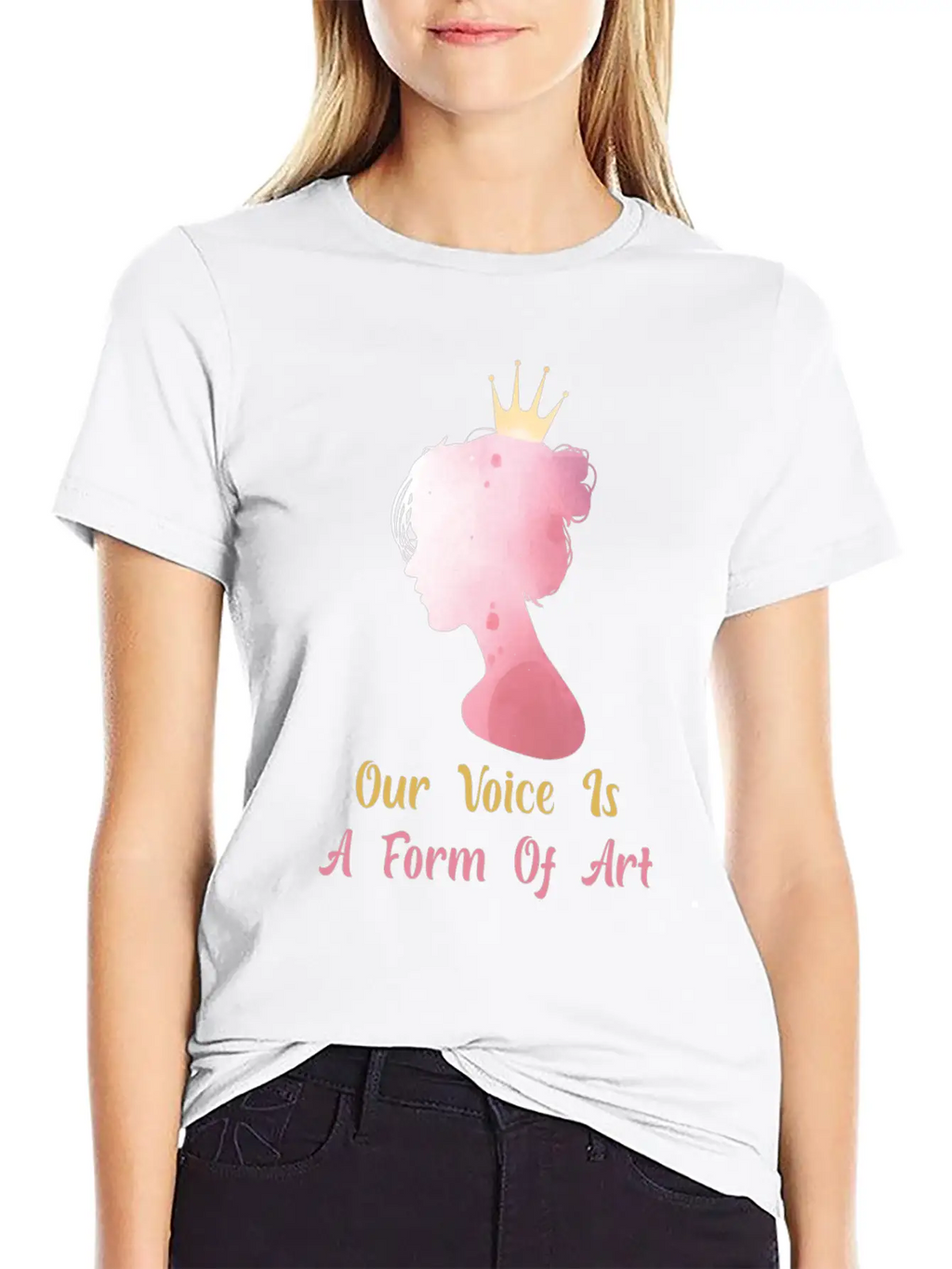 Women Empowerment - Our Voice Is A Form Of Art - Classic Cotton Tee – Unisex Comfort For Any Season