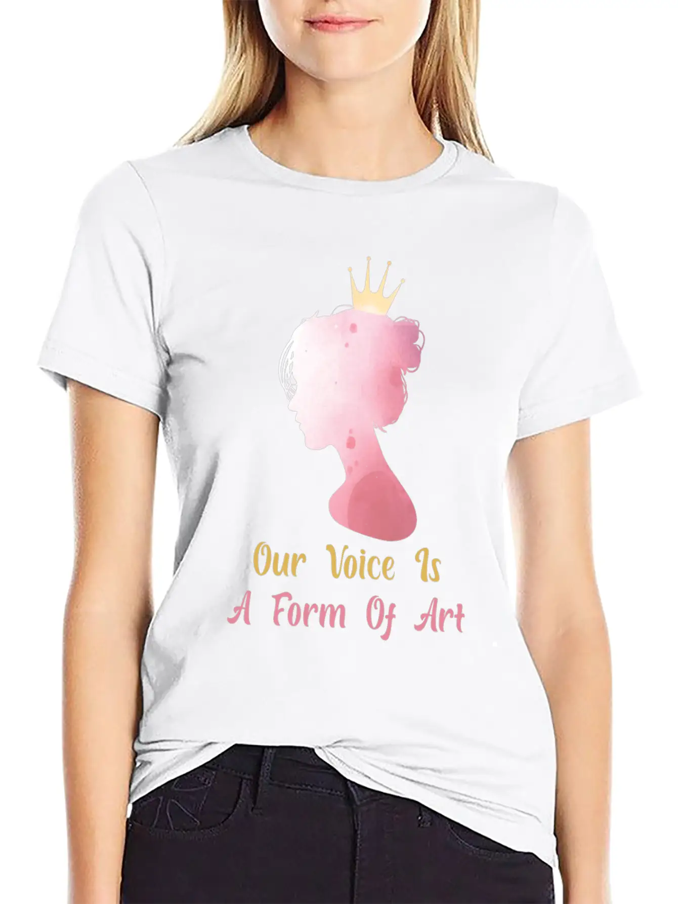 Women Empowerment - Our Voice Is A Form Of Art - Classic Cotton Tee – Unisex Comfort For Any Season