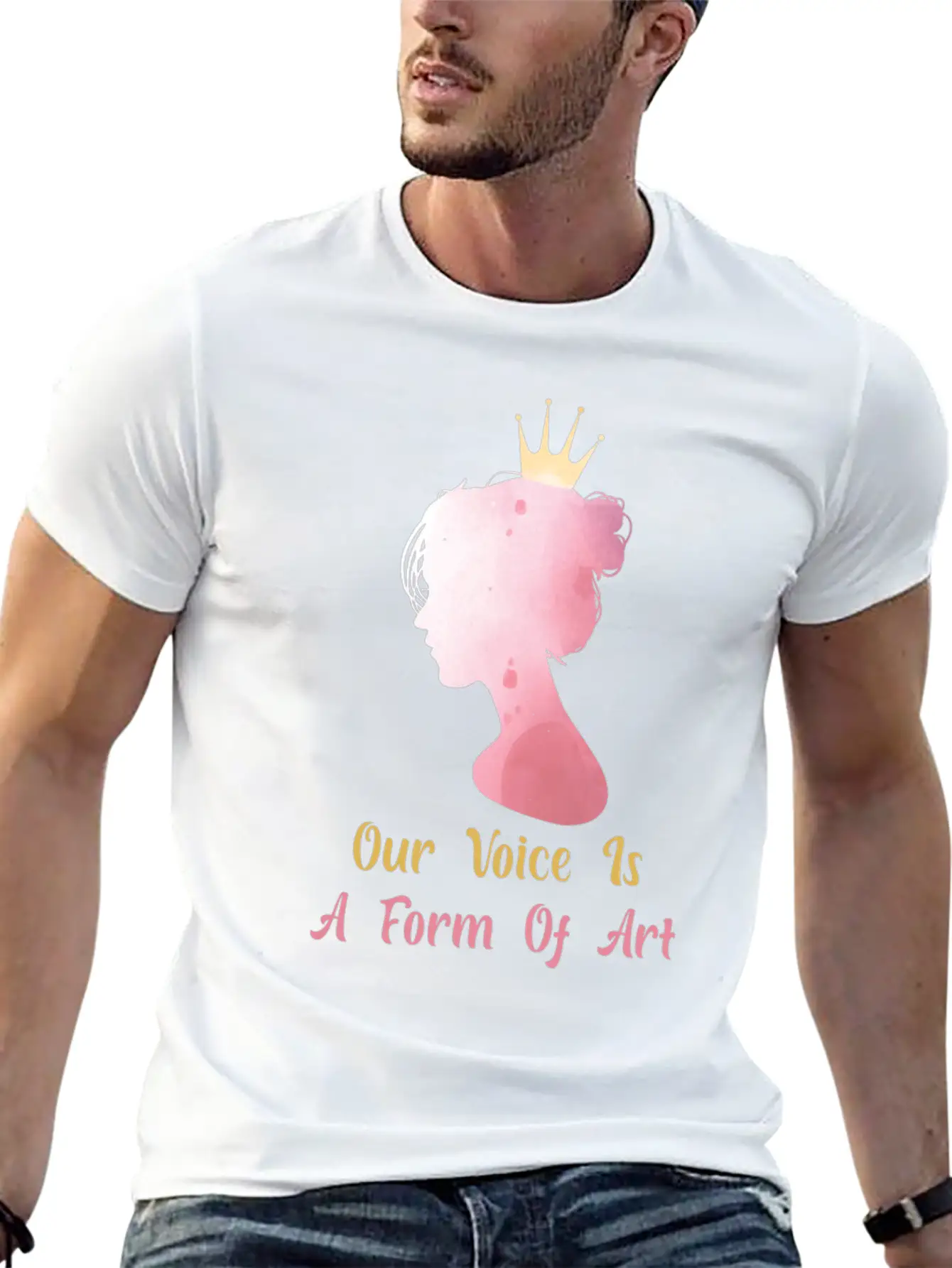Women Empowerment - Our Voice Is A Form Of Art - Classic Cotton Tee – Unisex Comfort For Any Season