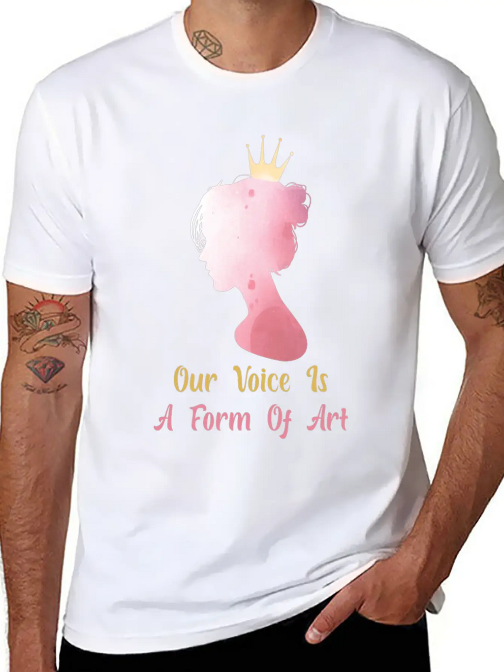 Women Empowerment - Our Voice Is A Form Of Art - Classic Cotton Tee – Unisex Comfort For Any Season