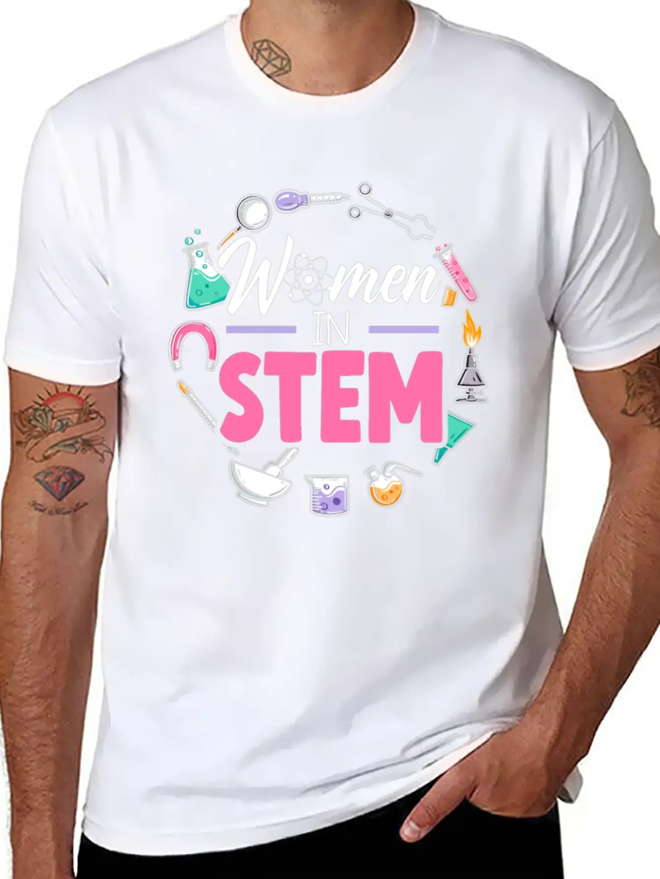 Women In STEM Steminist Engineering Science Stylish Everyday T-Shirt – Unisex Basic Cotton Tee