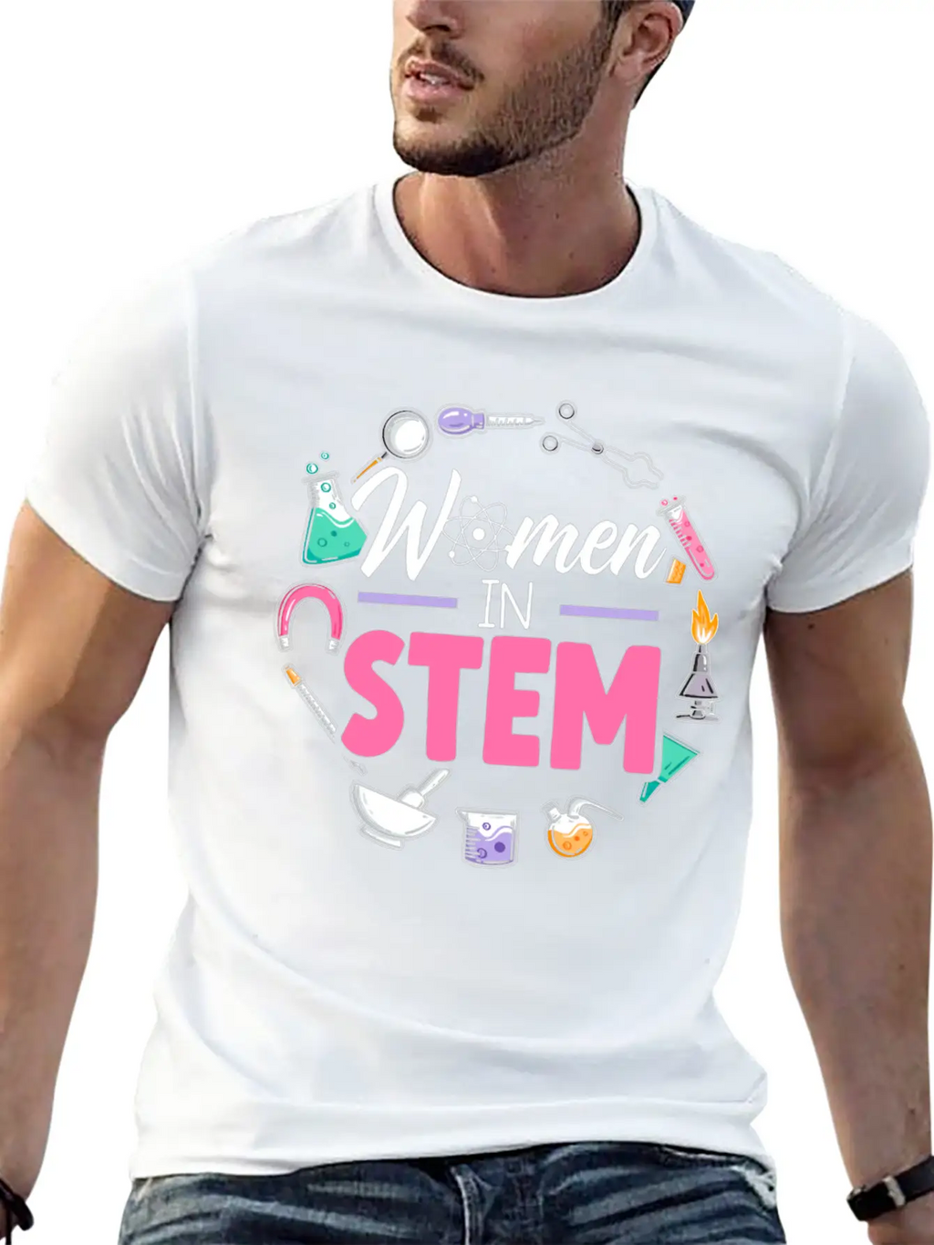Women In STEM Steminist Engineering Science Stylish Everyday T-Shirt – Unisex Basic Cotton Tee
