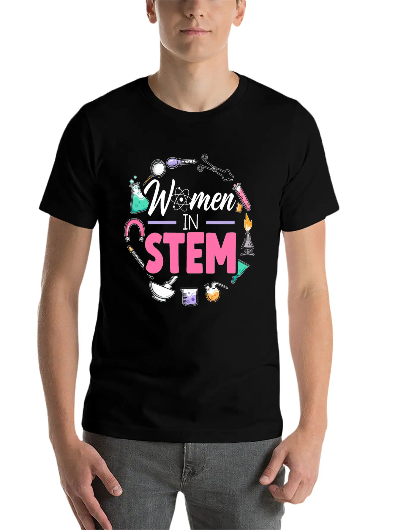 Women In STEM Steminist Engineering Science Stylish Everyday T-Shirt – Unisex Basic Cotton Tee