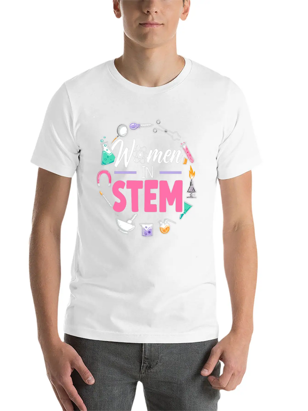 Women In STEM Steminist Engineering Science Stylish Everyday T-Shirt – Unisex Basic Cotton Tee