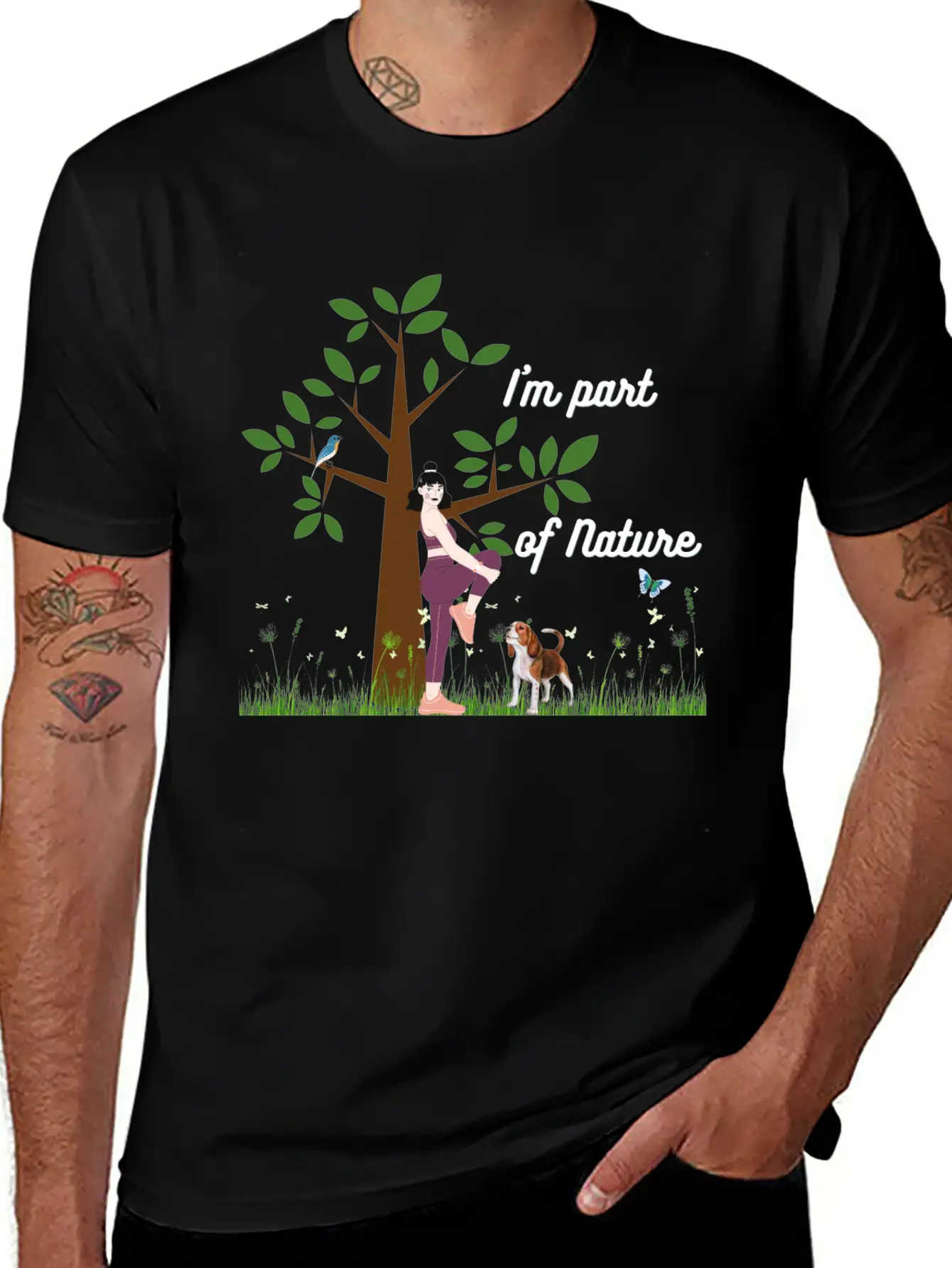 Women & Nature Design - White Essential Cotton Tee For Daily Outfits – Unisex Style