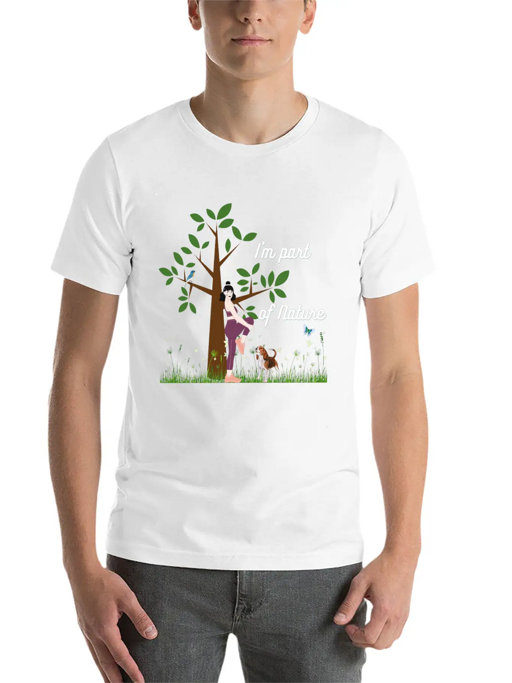 Women & Nature Design - White Essential Cotton Tee For Daily Outfits – Unisex Style