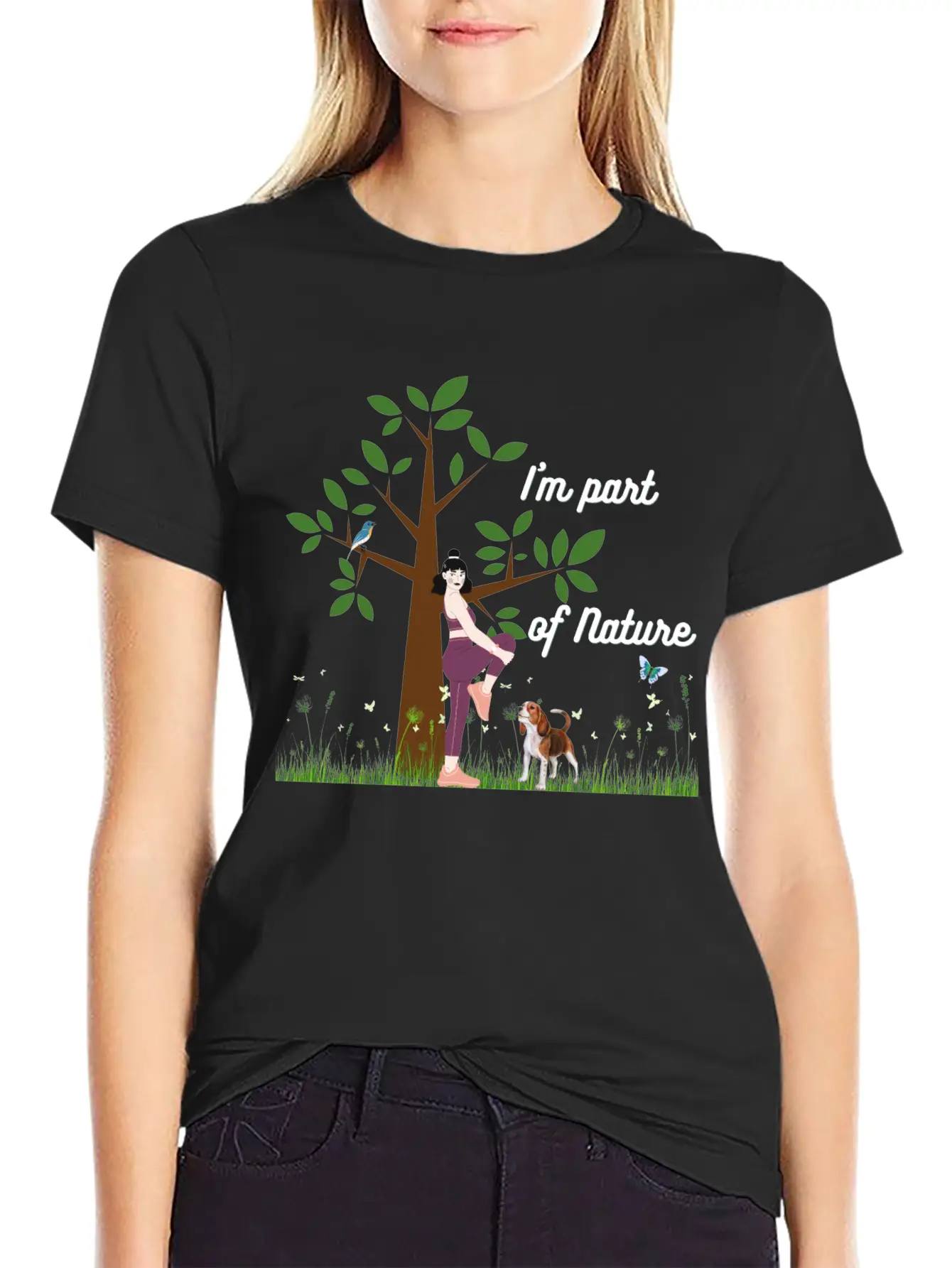 Women & Nature Design - White Essential Cotton Tee For Daily Outfits – Unisex Style