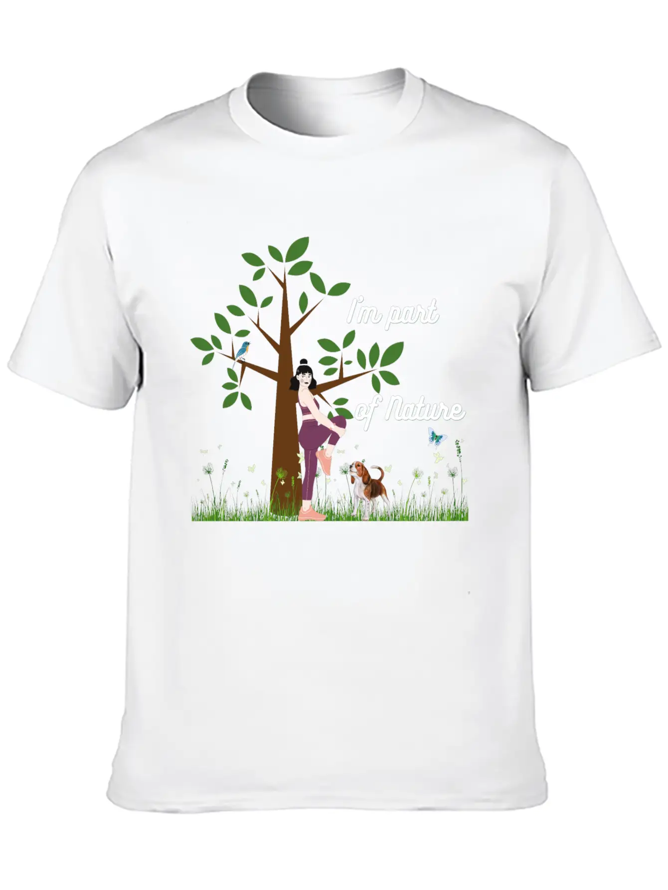 Women & Nature Design - White Essential Cotton Tee For Daily Outfits – Unisex Style