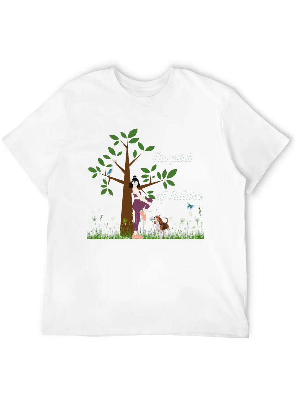 Women & Nature Design - White Essential Cotton Tee For Daily Outfits – Unisex Style