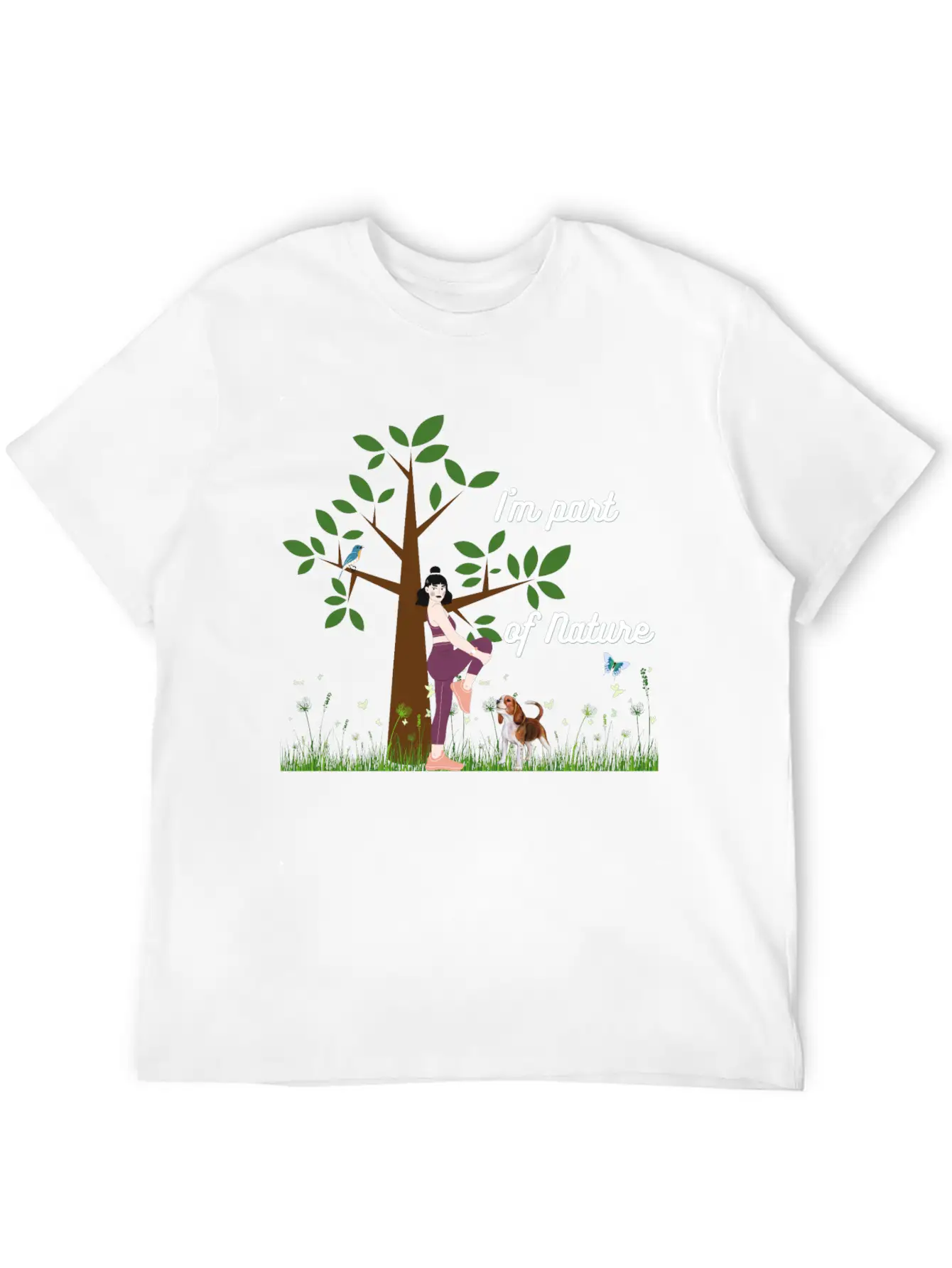 Women & Nature Design - White Essential Cotton Tee For Daily Outfits – Unisex Style