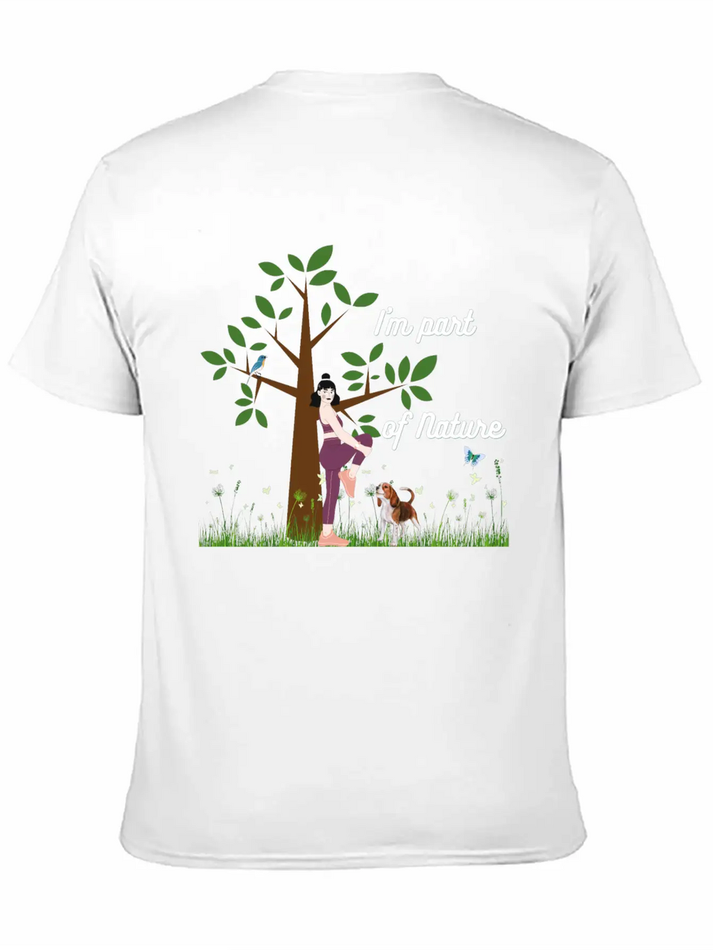 Women & Nature Design - White Essential Cotton Tee For Daily Outfits – Unisex Style