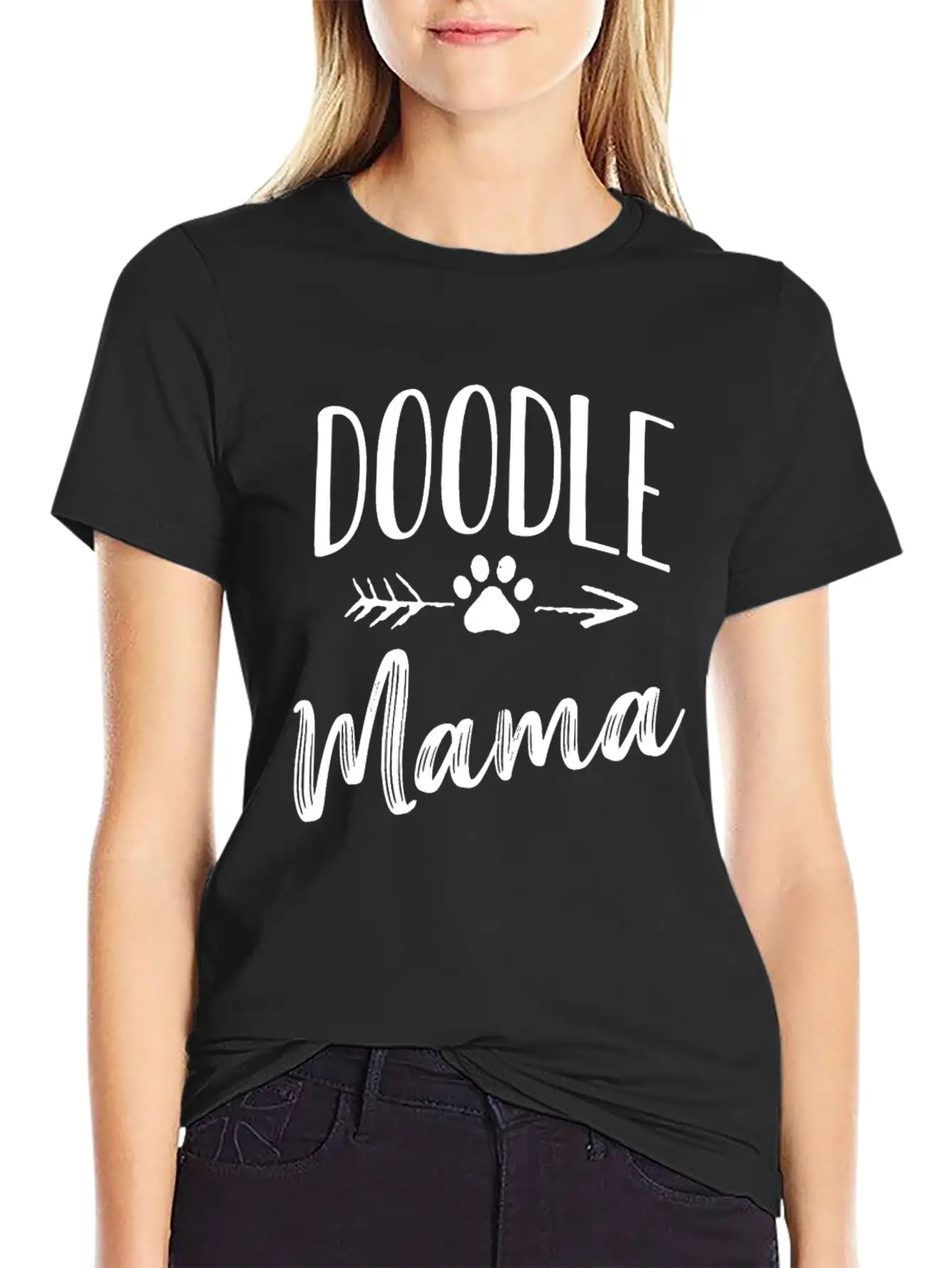 Womens Doodle Mama Labradoodle Goldendoodle Relaxed Everyday Tee – Lightweight And Durable Cotton