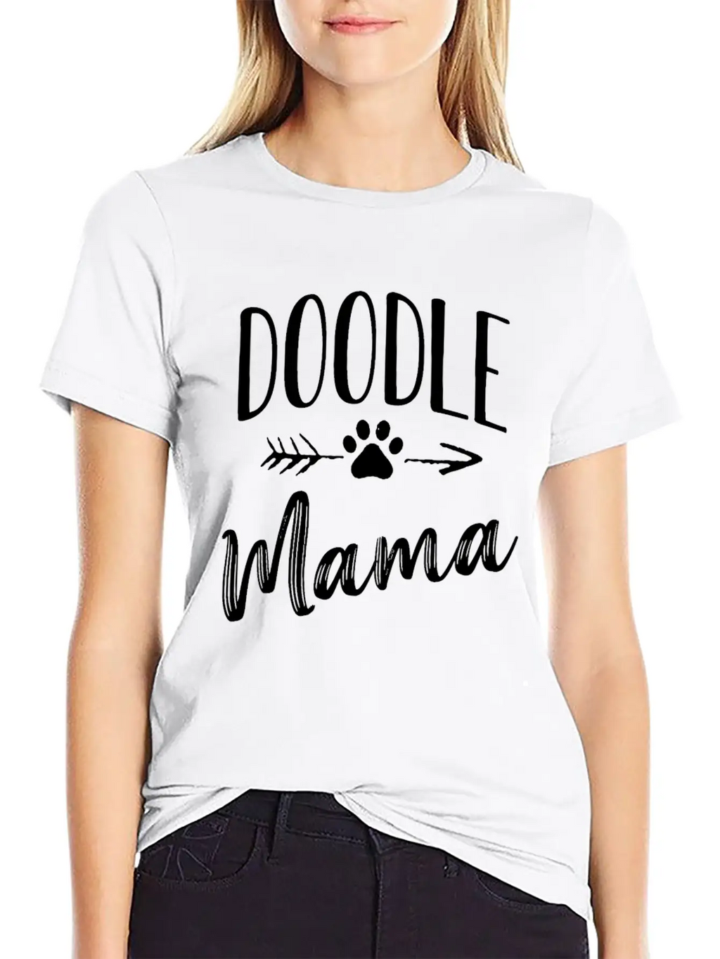Womens Doodle Mama Labradoodle Goldendoodle Relaxed Everyday Tee – Lightweight And Durable Cotton