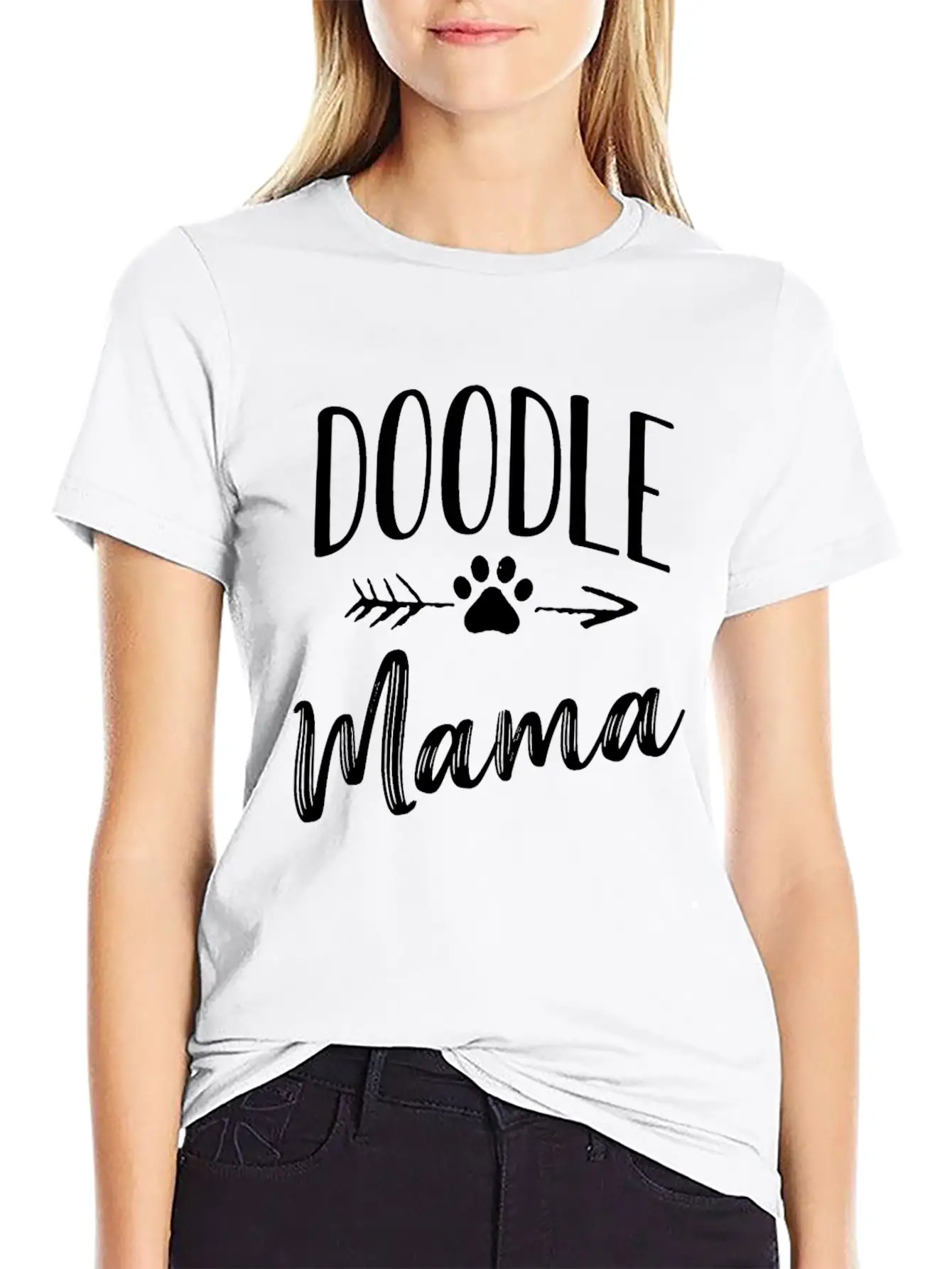 Womens Doodle Mama Labradoodle Goldendoodle Relaxed Everyday Tee – Lightweight And Durable Cotton