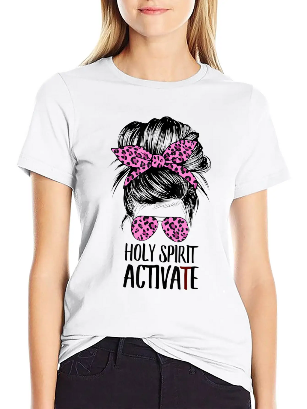 Womens Holy Spirit Cool Mom Life Hippie Tie Dye T Relaxed Everyday Tee – Lightweight And Durable Cotton