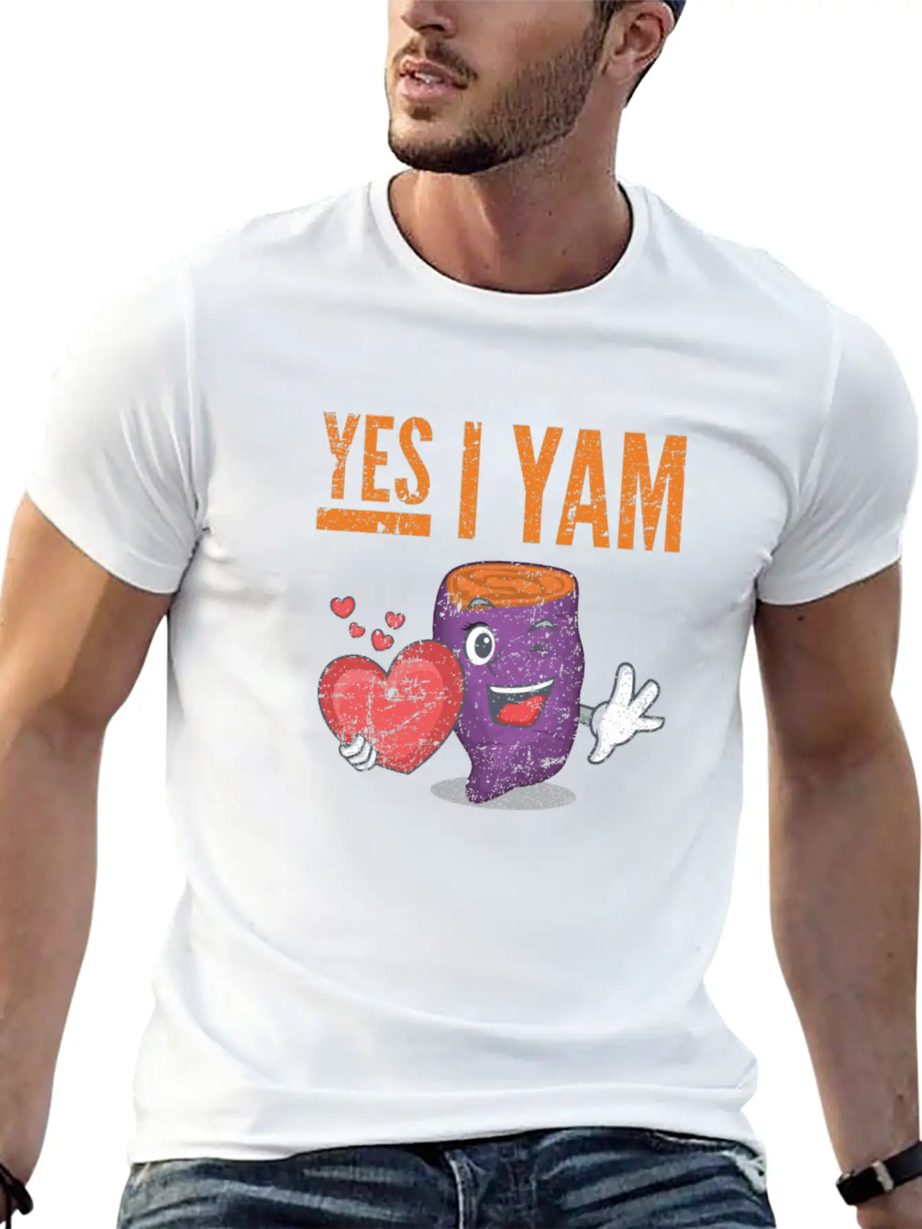 Womens She's My Sweet Potato - Yes I Yam Unisex Casual T-Shirt – Clean Design For Daily Comfort