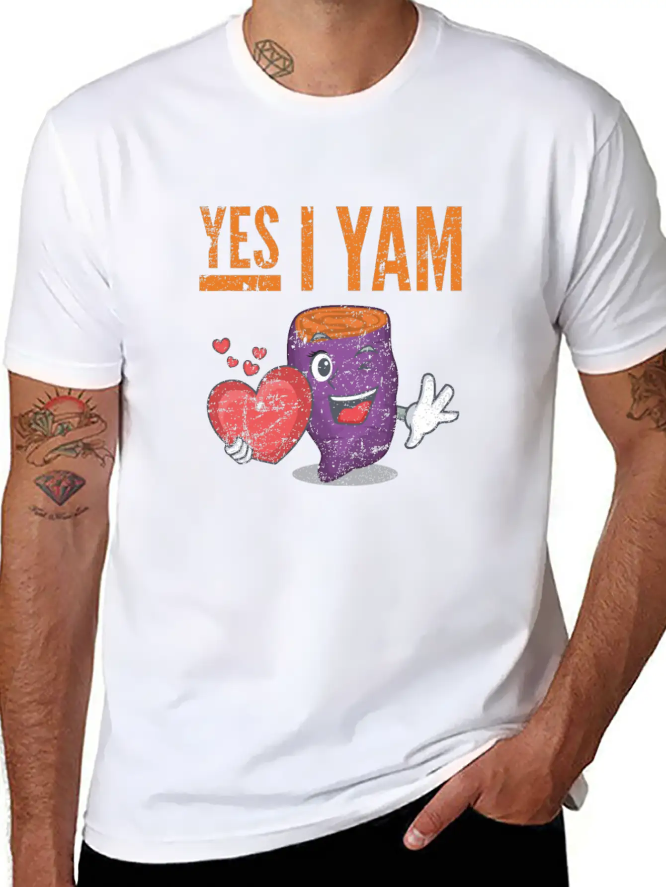Womens She's My Sweet Potato - Yes I Yam Unisex Casual T-Shirt – Clean Design For Daily Comfort